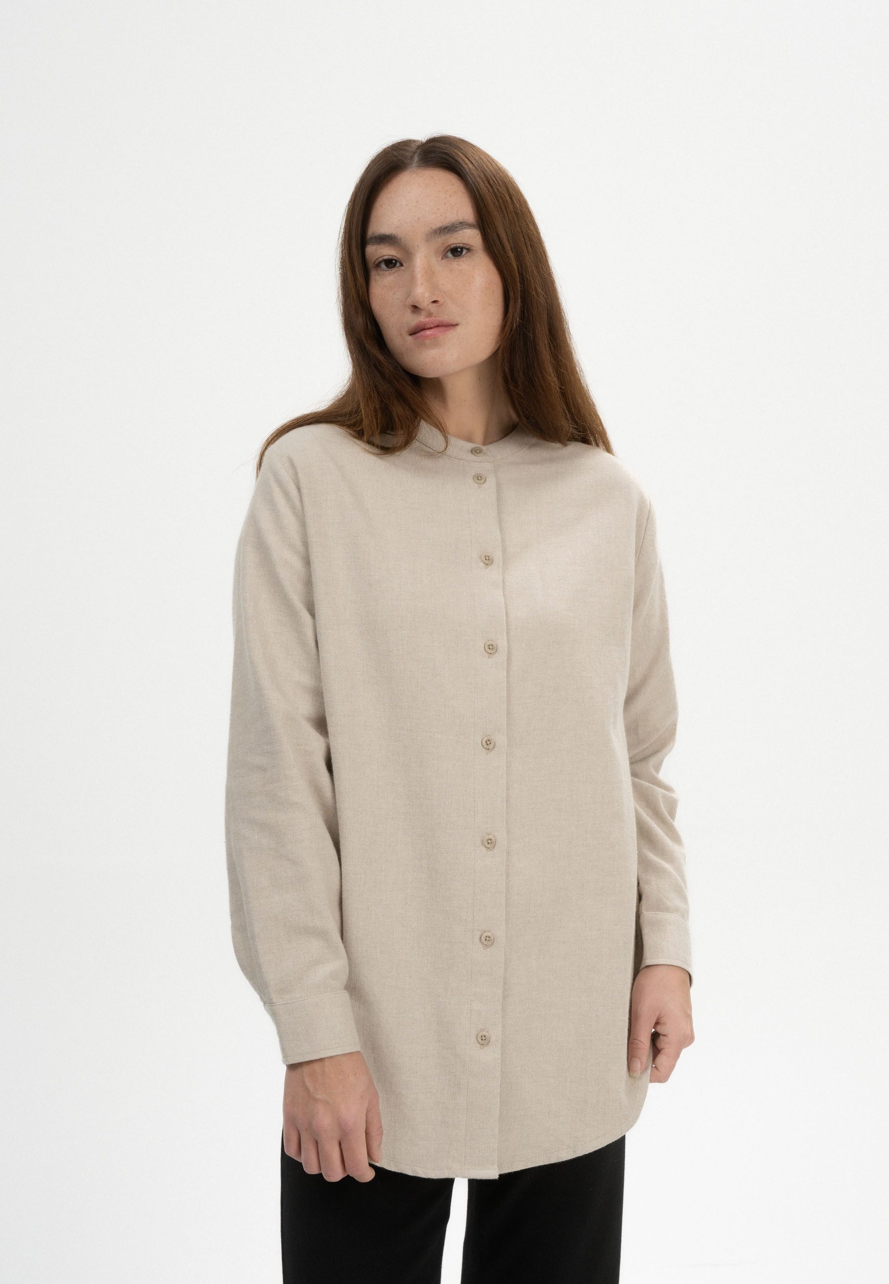 MELA Flanellhemd Damen Flanell Shirt AABAN Rückenfalte für Bewegungsfreiheit