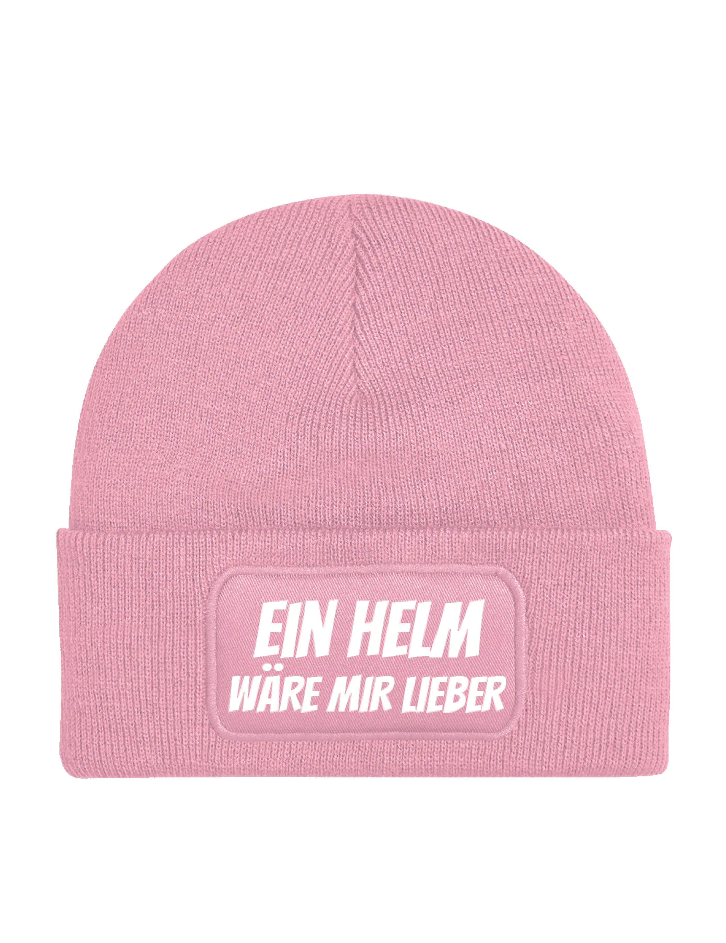 Youth Designz Beanie Ein Helm wäre mir Lieber unisex Beanie Müzte mit trendigem Motiv
