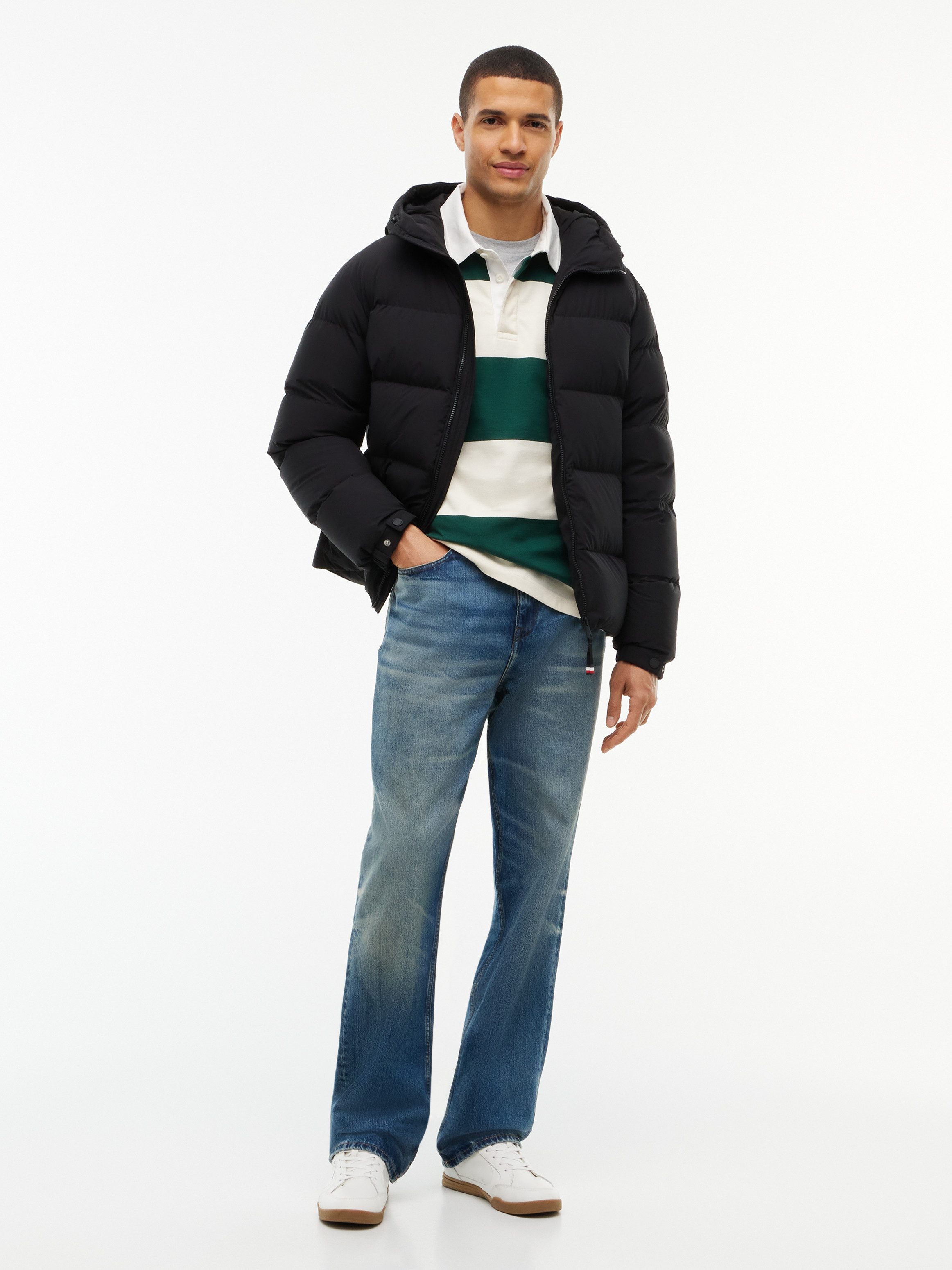 Tommy Hilfiger Daunenjacke DOWN HOODED PUFFER JKT mit Logo-Patch, mit Kapuze, mit Daunenfüllung – Bild 5 von 5