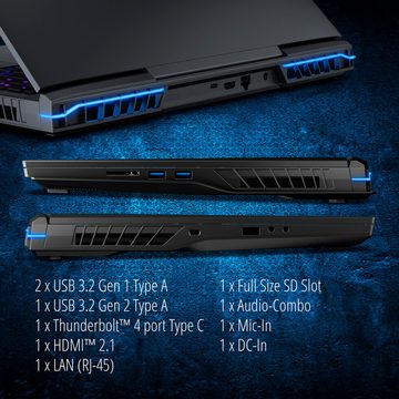 ERAZER Beast X40e Gaming-Notebook (43.2 cm/17 Zoll, Intel Core i7, Nvidia GeForce RTX 4070, 1000 GB SSD, QHD Display 240Hz, 16GB, Windows 11, MD62618)