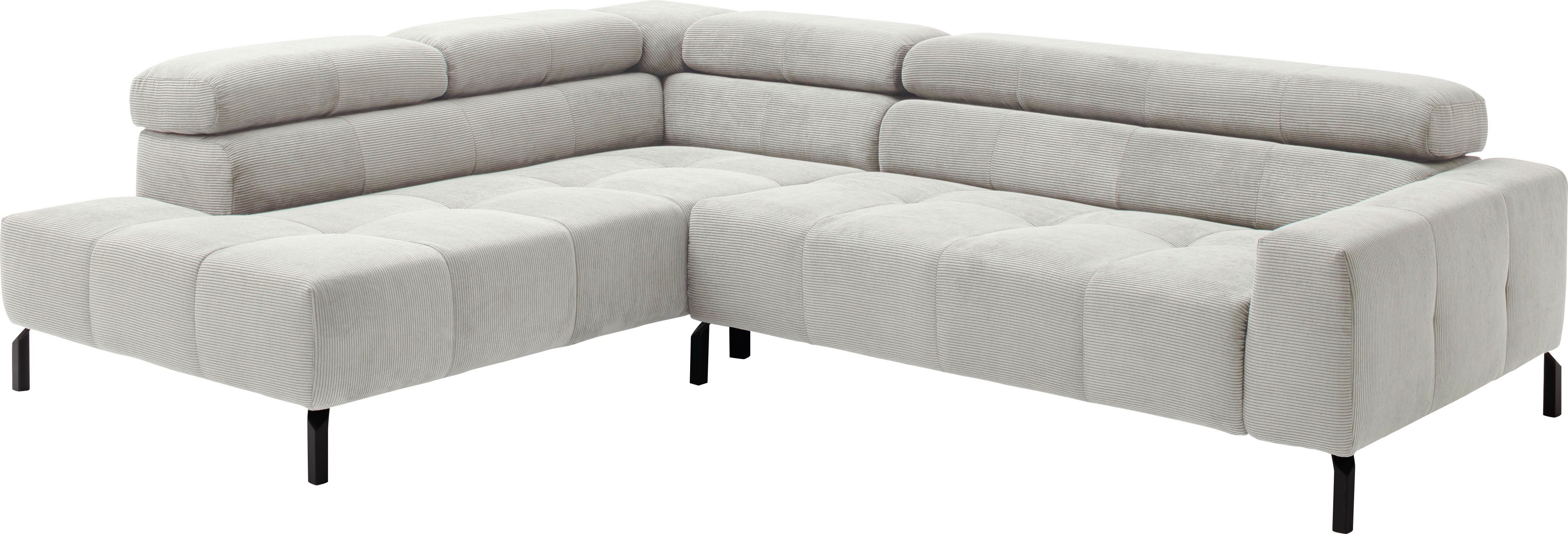 Places of Style Ecksofa "Claya, L-Form, incl. Kopfteilverstellung, Breite 2 günstig online kaufen