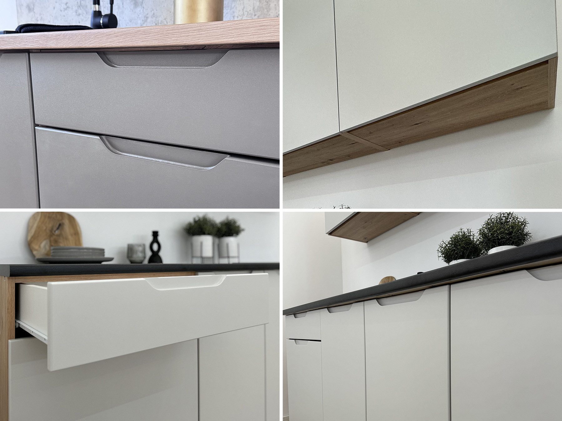 Möbel für Dich Winkelküche Moderne grifflose Eckküche in L-Form ISABEL 260x200 cm, 9-teilig, grifflos – Bild 4 von 5