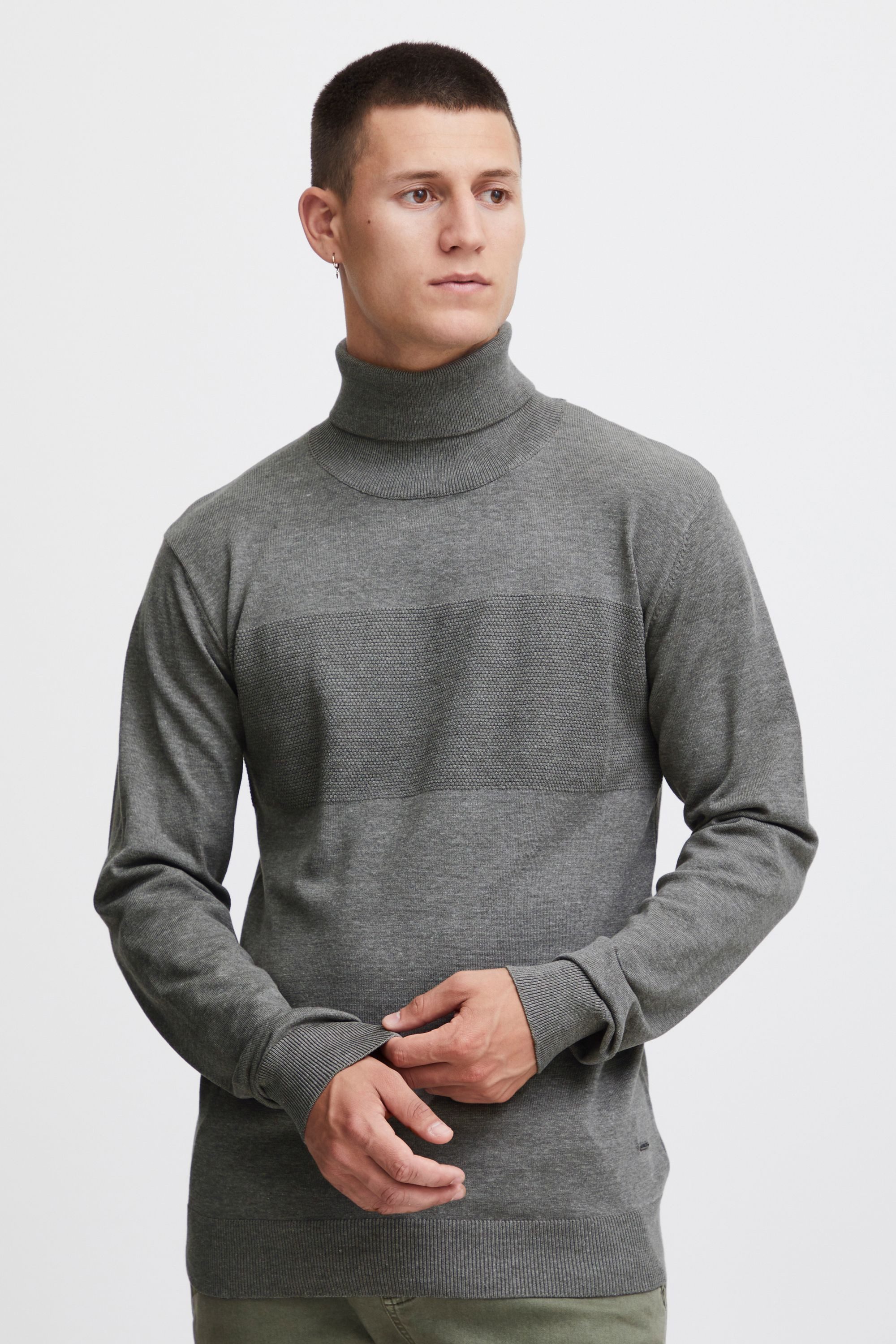 Indicode Rollkragenpullover IDErnetto Rollkragenpulli mit abgesetztem Stric günstig online kaufen