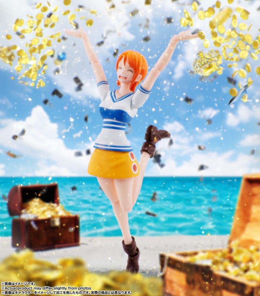 Bandai Tamashii Nations Actionfigur S.H.Figuarts One Piece Romance Dawn Nami 14 cm Actionfigur (Re-run)
