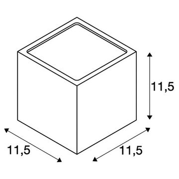 SLV Deckenleuchte Eckige Up- and Down Wandleuchte Sitra Cube, GX53, rostfarben, keine Angabe, Leuchtmittel enthalten: Nein, warmweiss, Aussenlampe, Aussenwandleuchte, Outdoor-Leuchte