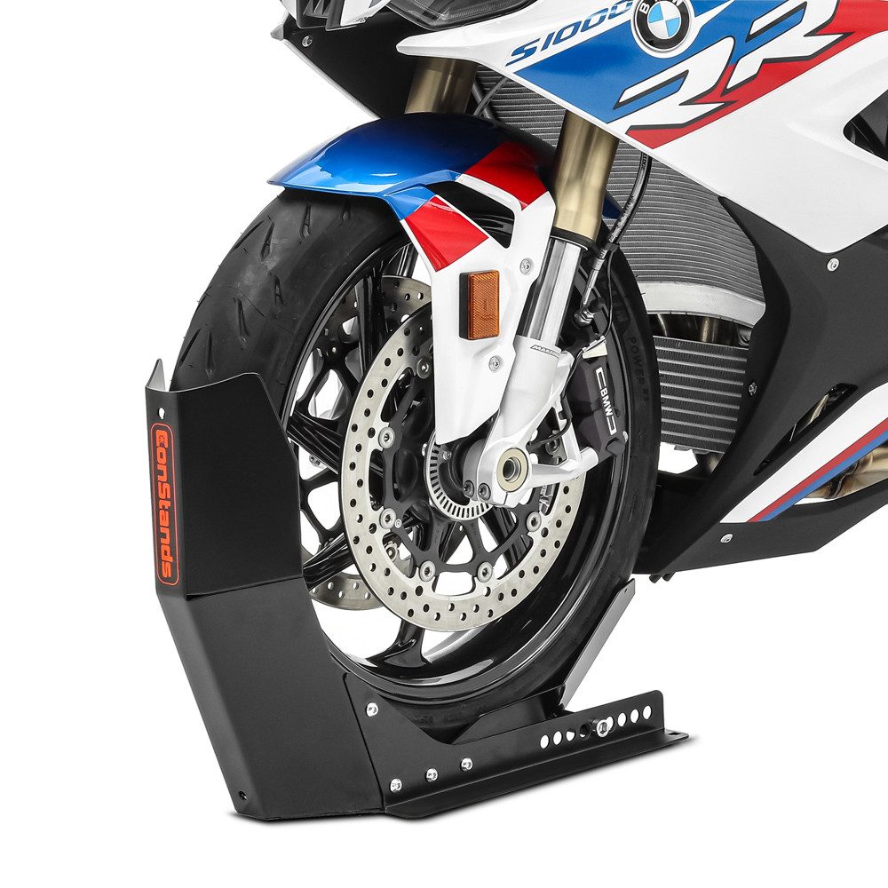 ConStands Motorradheber Set: Transportständer Easy-Fix + LED Scheinwerfer passend für KTM EXC