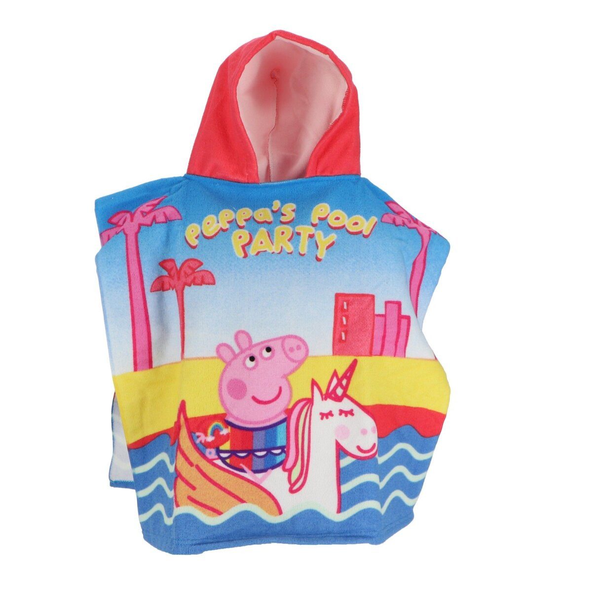 Peppa Pig Poncho Peppa Pig Badeponcho Schnell Trocknend für Strand und Pool