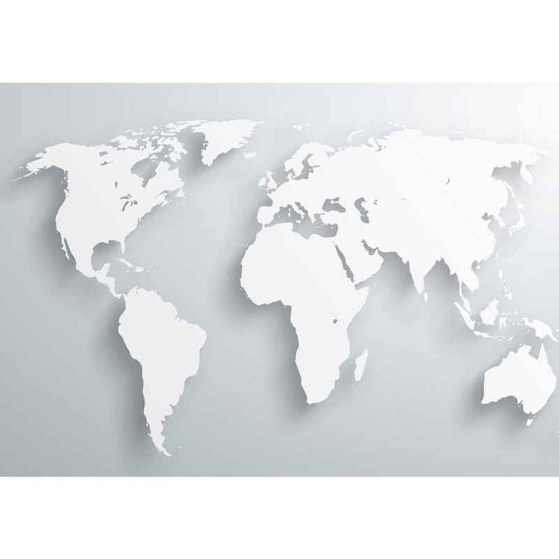liwwing Fototapete Fototapete Weltkarte Atlas Kontinente 3D Optik liwwing no. 215, Welt
