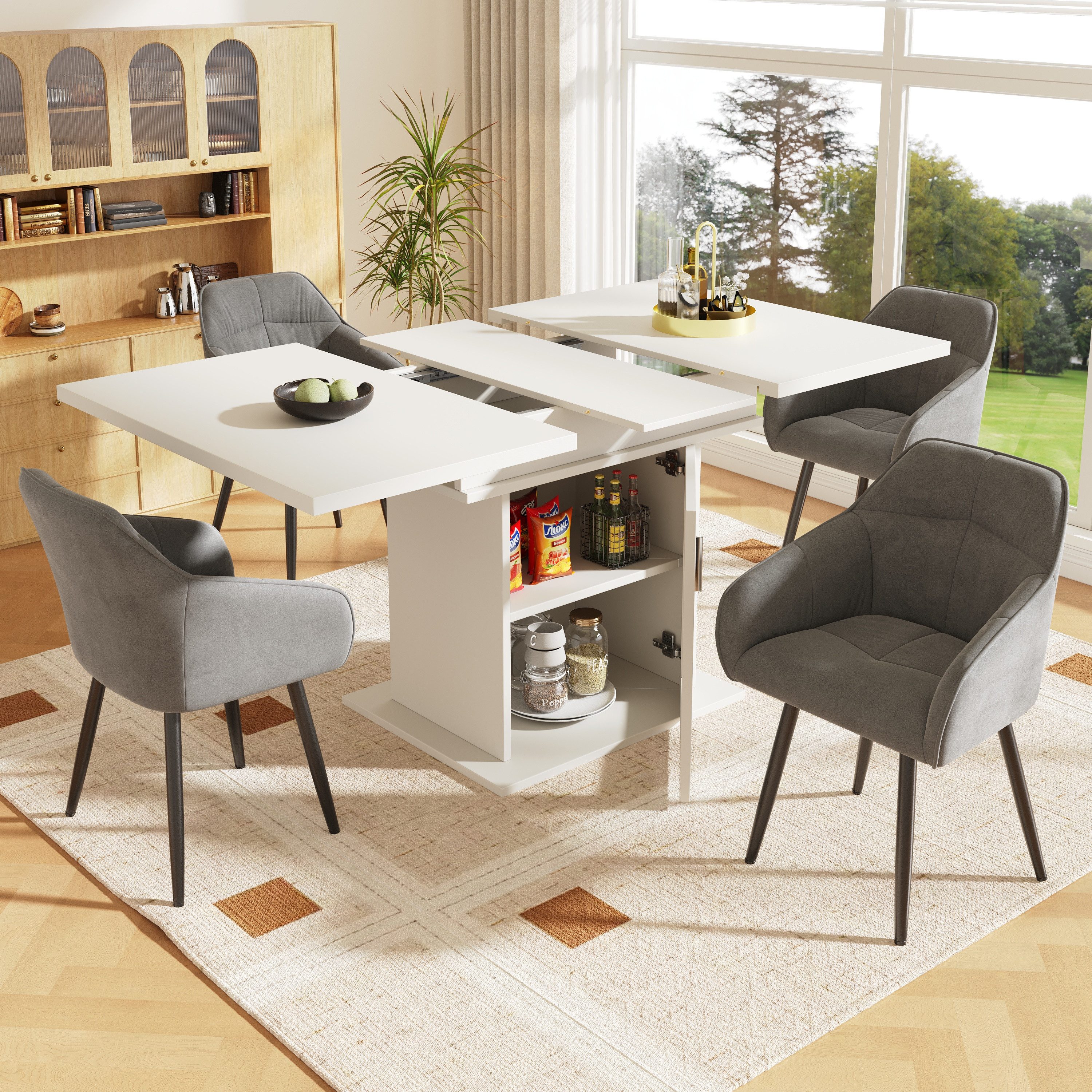 KLAM HOME Esstisch Teleskoptisch (140×70/80cm) Ausziehbarer günstig online kaufen