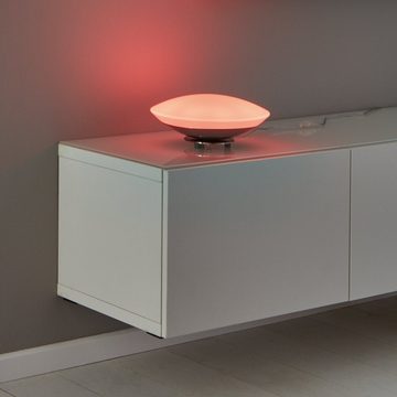 EGLO LED Tischleuchte Frattina-c, Leuchtmittel inklusive, Tischlampe, Tischleuchte, Nachttischlampe, RGB, dimmbar, Schalter