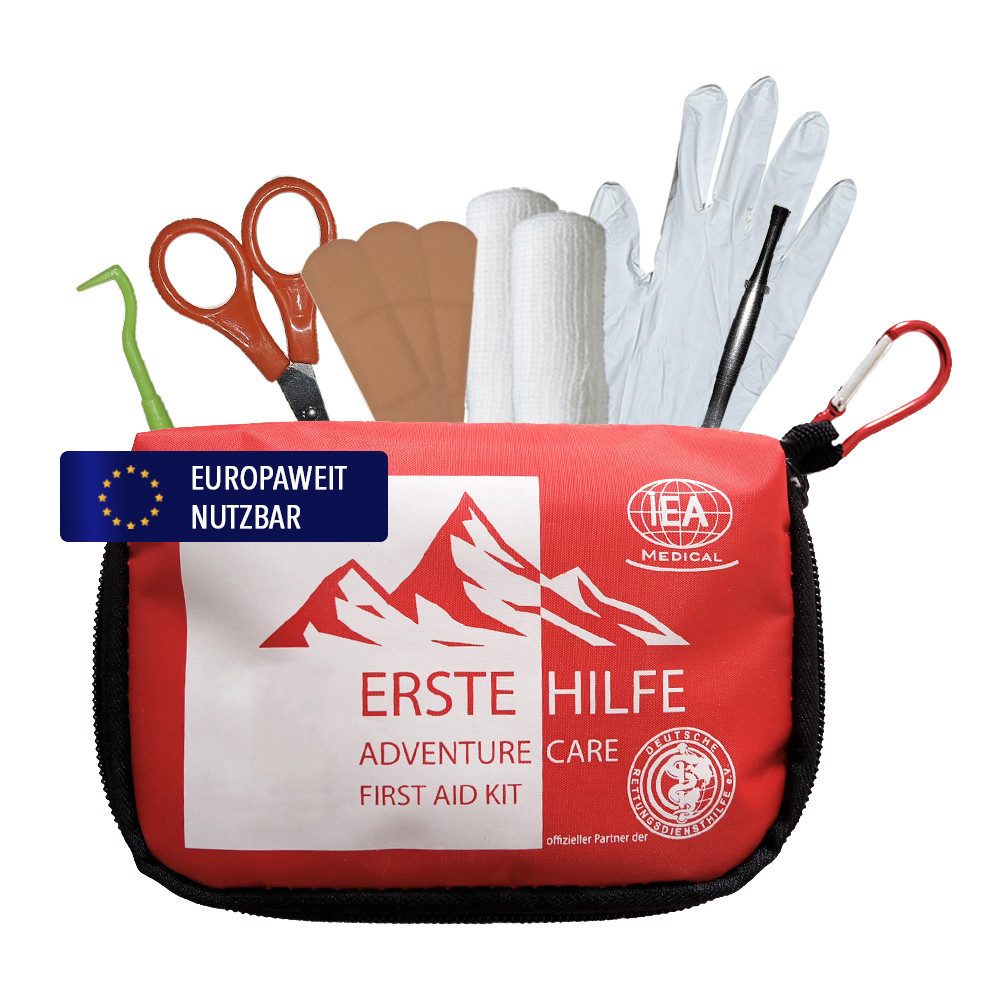 IEA Medical Erste-Hilfe-Set Erste-Hilfe-Set Outdoor, (Komplettset, 26 St), Kompakte Reiseapotheke, Notfallhilfe für Wandern, Camping & Reisen