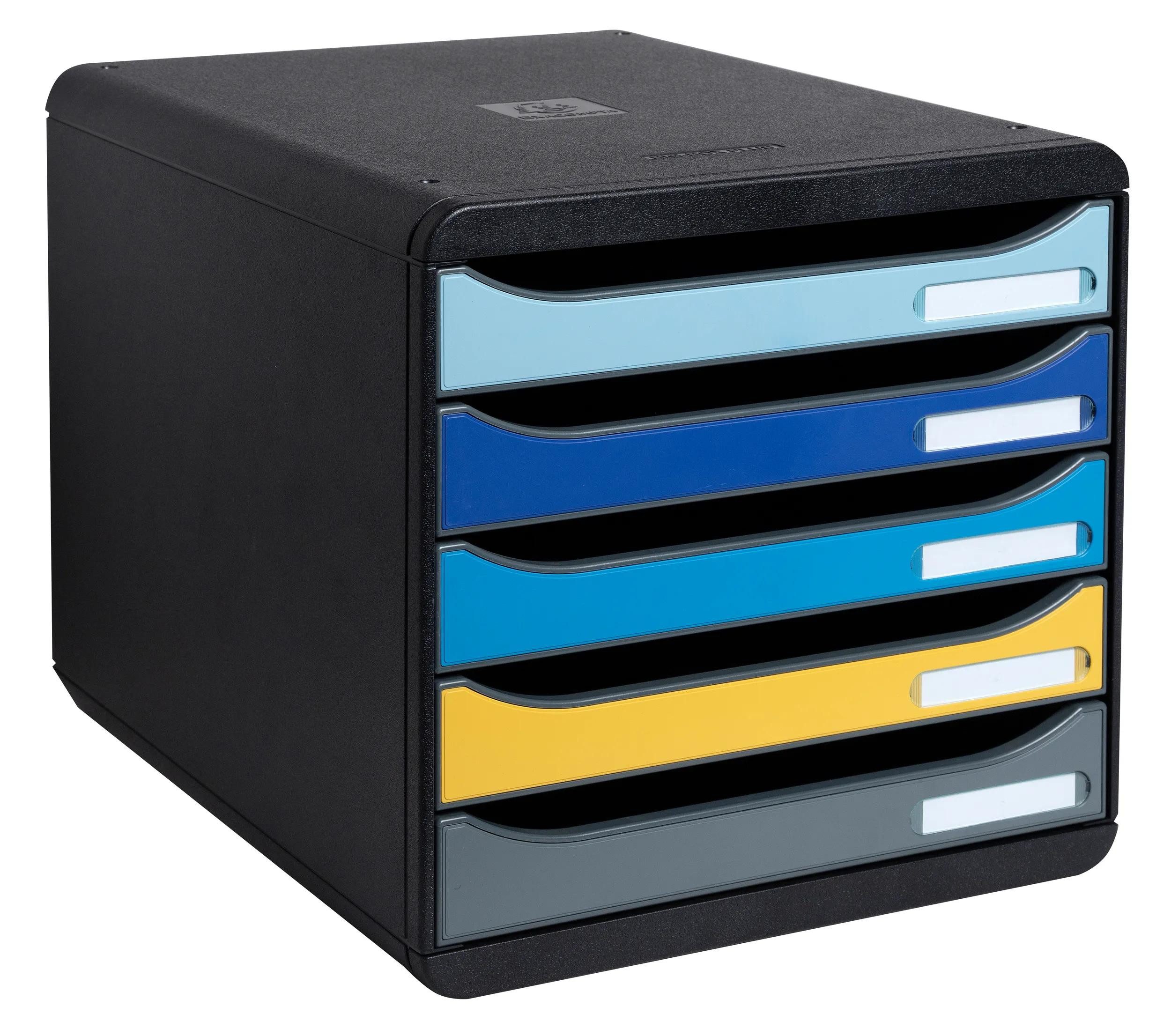 EXACOMPTA Schubladenbox Schubladenbox Big Box Plus 5 offene Schubladen sortiert 3094202D, Boxen stappelbar