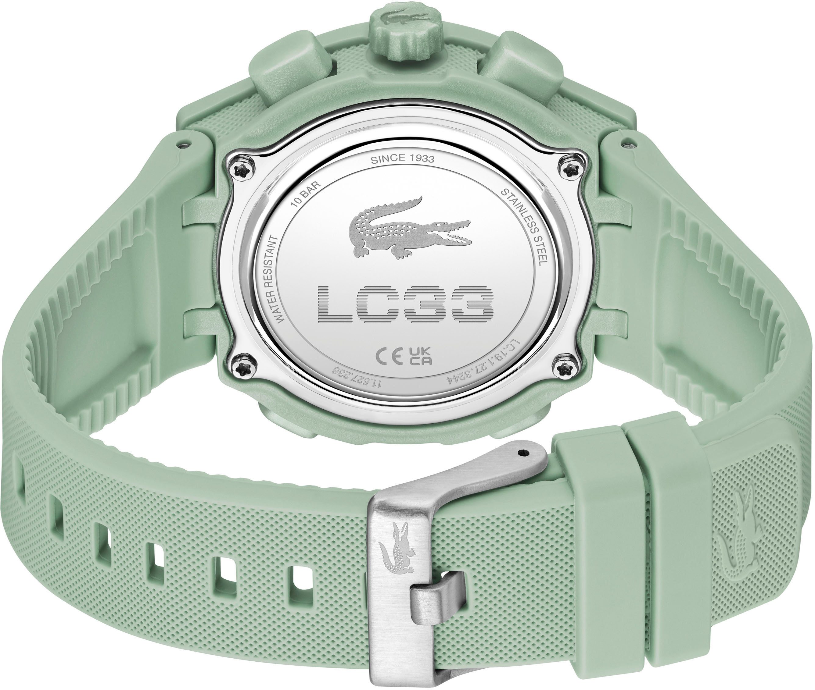 Lacoste Digitaluhr LC33 2001433, Armbanduhr, Damen, Herren, Silikonarmband,analog,digital,Stoppfunktion