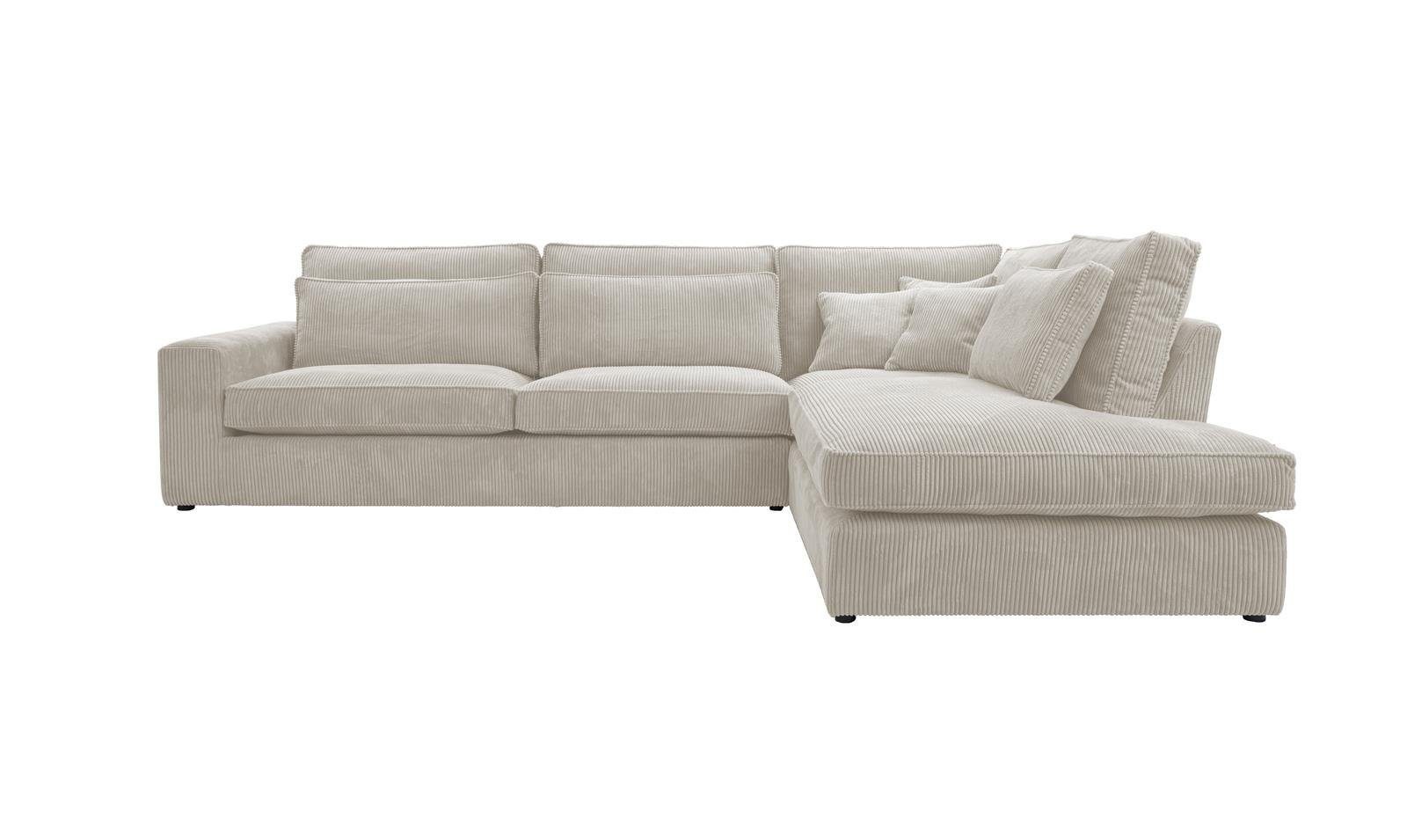 Beautysofa Ecksofa Gepolstertes mit dekorativen Kissen günstig online kaufen