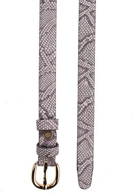 Cipo & Baxx Ledergürtel mit Schlangen-Print
