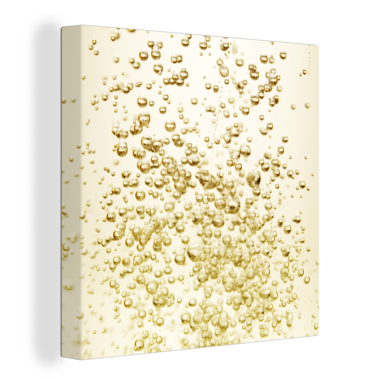 OneMillionCanvasses® Leinwandbild Blasen in der Champagne, (1 St), Leinwand Bilder für Wohnzimmer Schlafzimmer