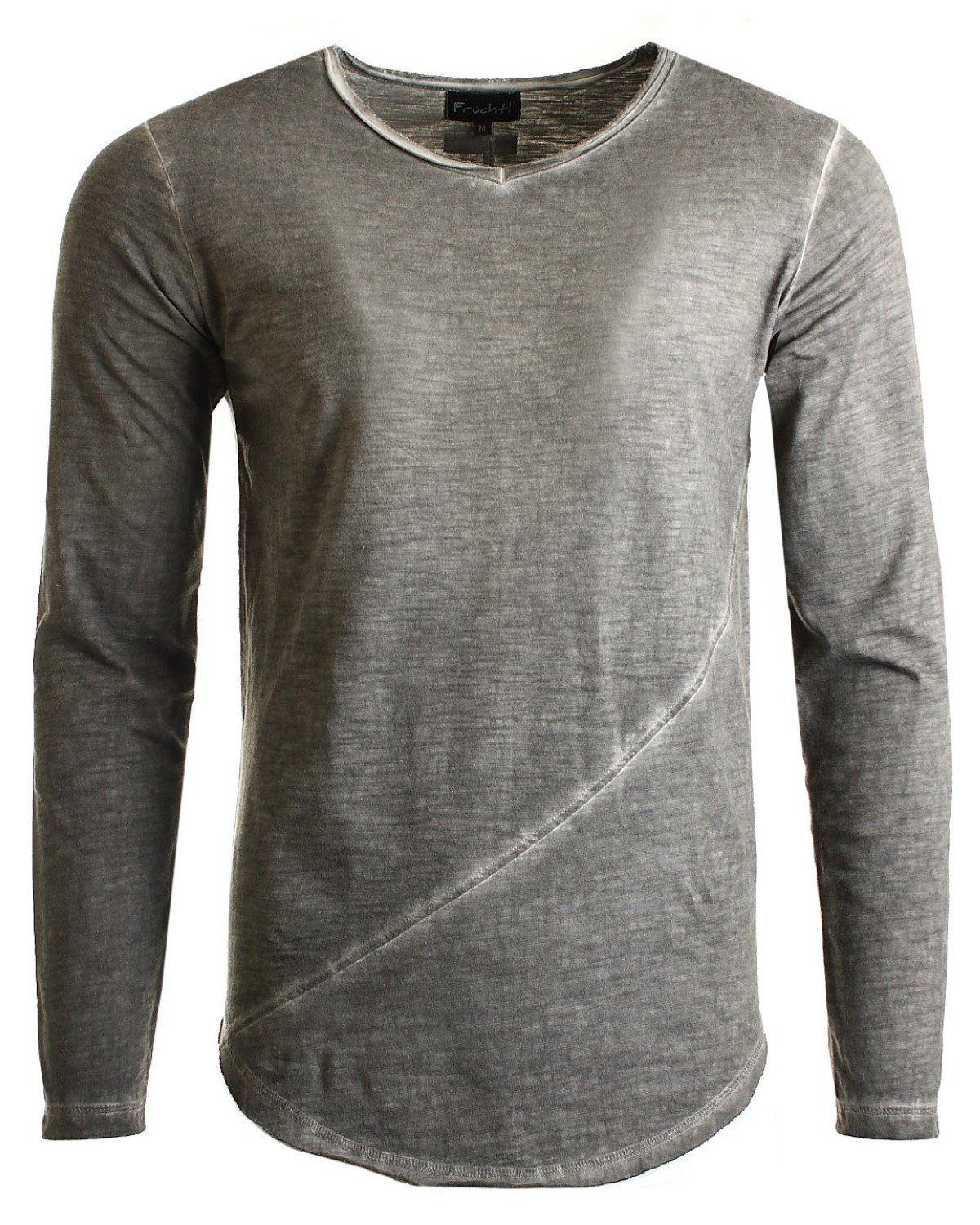 Früchtl Longsleeve mit Vintage Waschung Langarmshirt günstig online kaufen