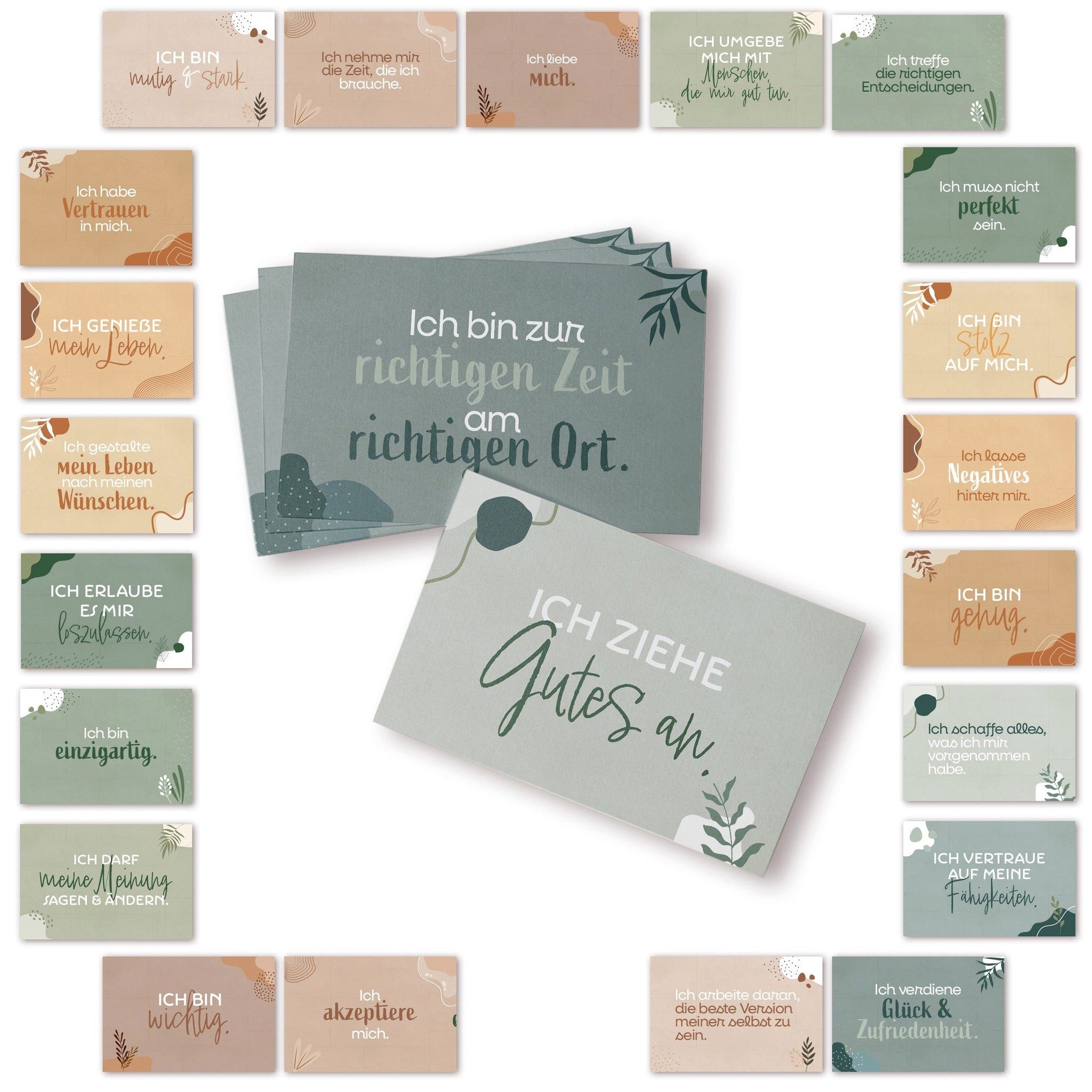 Logbuch-Verlag Dekofigur 24 Affirmationskarten für Erwachsene positives Min günstig online kaufen