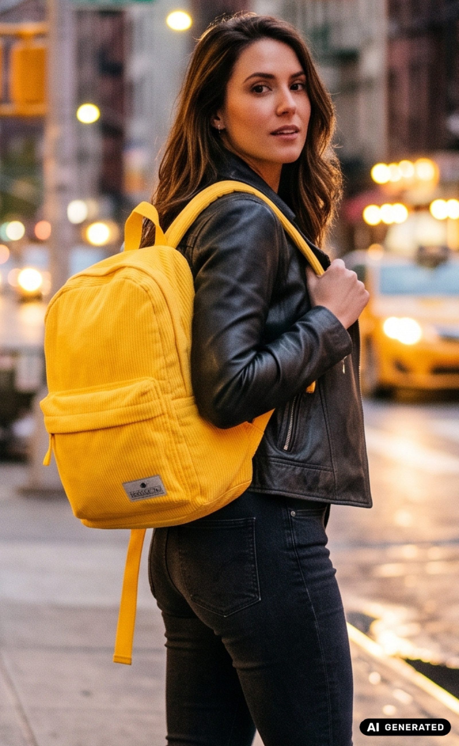 AvaMia Schulrucksack Damen Schüler Rucksack Kord Backpack Daypack Citytasche Arbeit Schule, Damen Rucksack, Innentasche, PFC-frei, Robuste Zipper, Kordrucksack