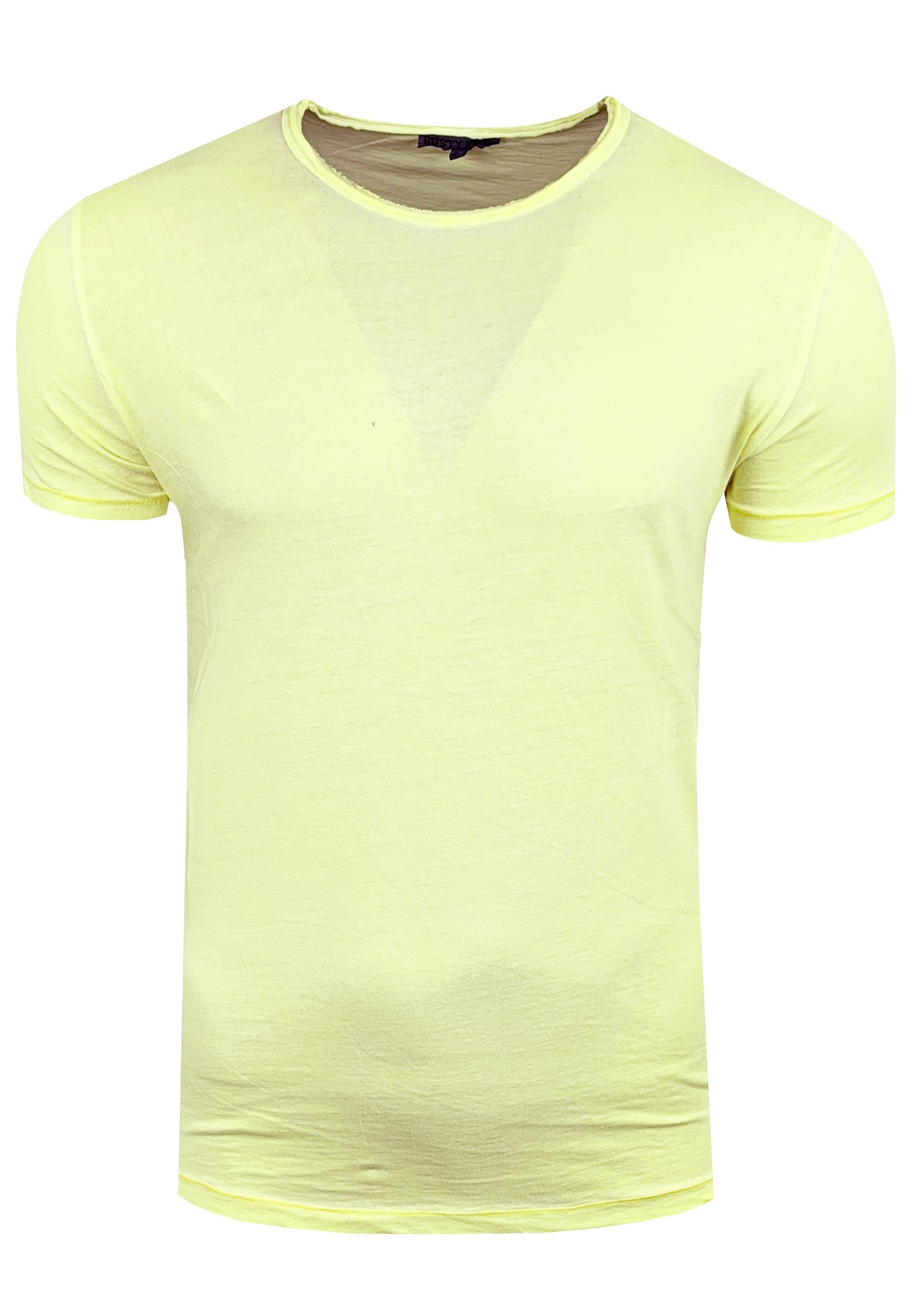 gelb in Vintage-Optik T-Shirt angesagter Rusty Neal