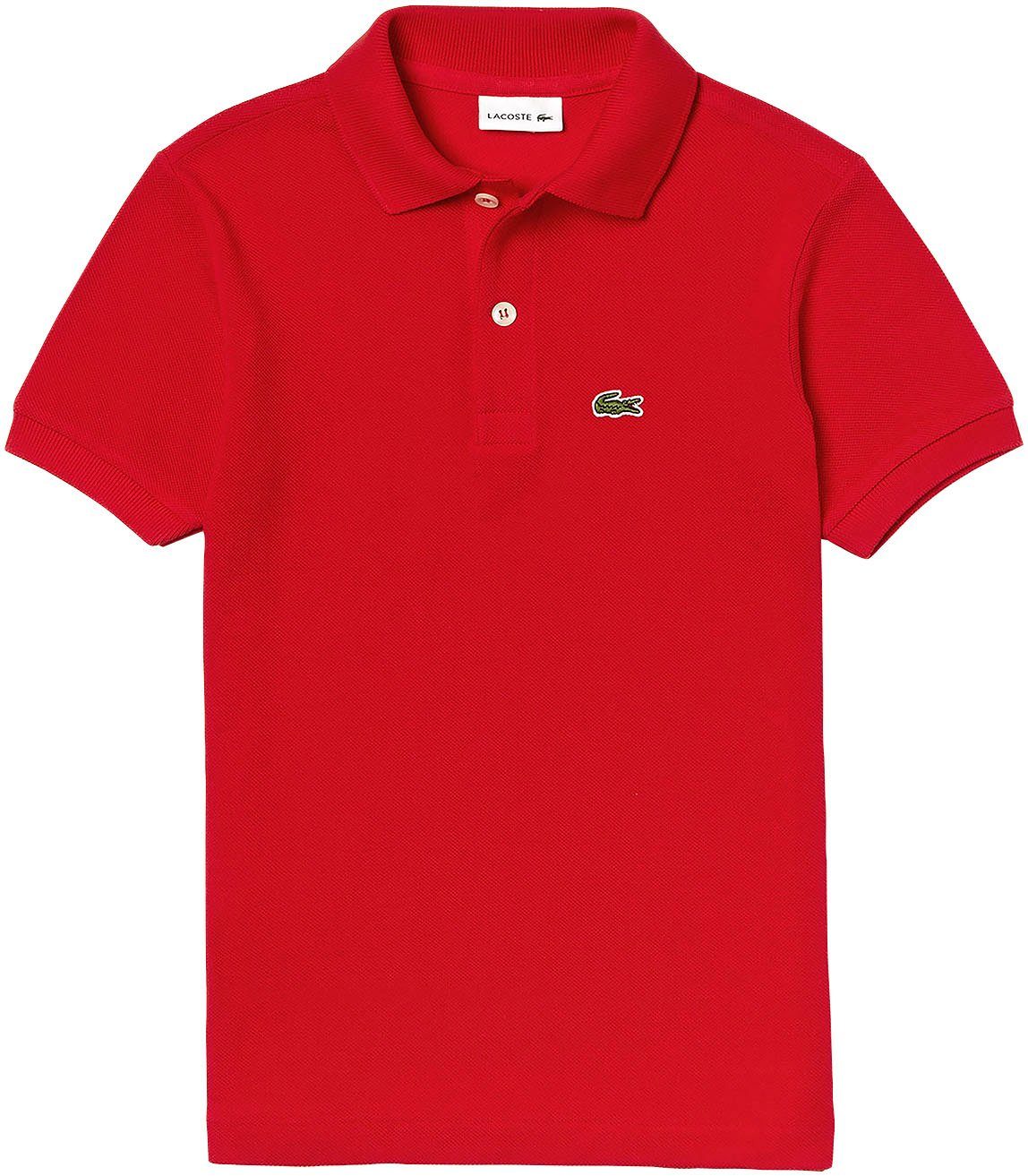 Lacoste Poloshirt Kinder Kids Junior MiniMe,Junior, Kids Polo mit aufgesticktem Kroko rot | Poloshirts