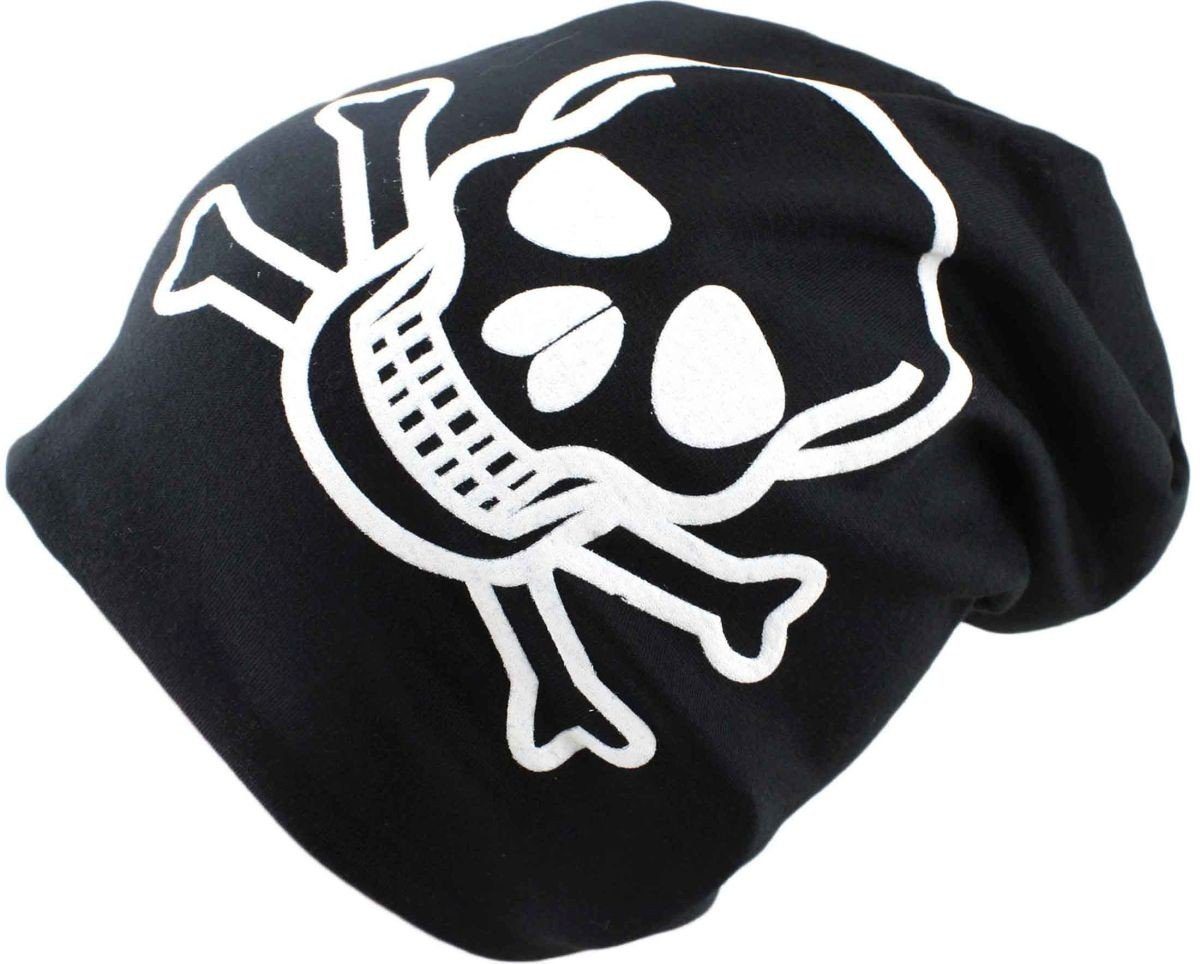 "Totenkopf" Mütze schwarz Beanie Originelli Kind Pirat Sonia elastisch Beanie Kindermütze