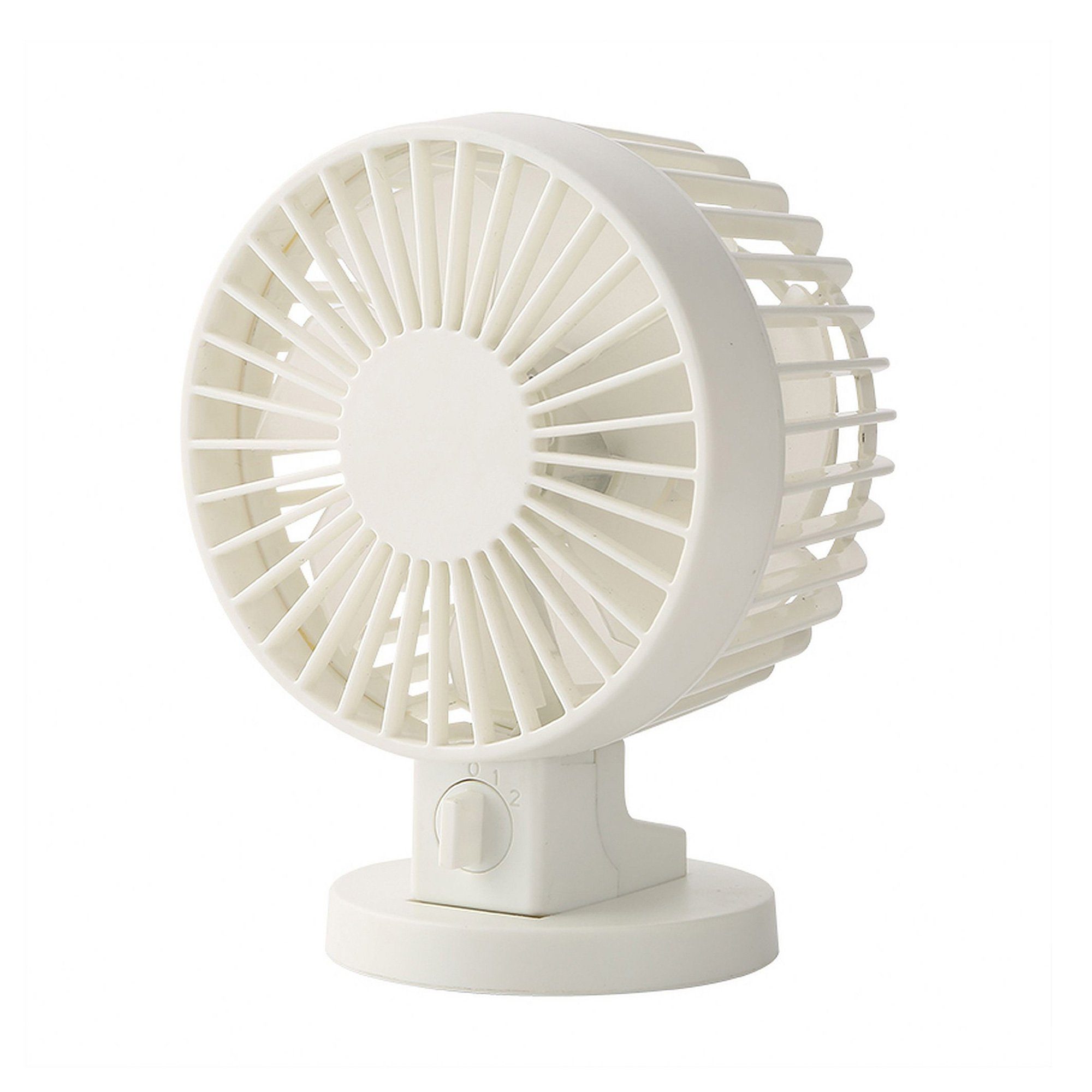 LA VAGUE Mini USB-Ventilator ZEPHYR Tragbarer mini hochwertigem weiß gefertigt Ventilator, usb, aus ventilator ABS-Kunststoff