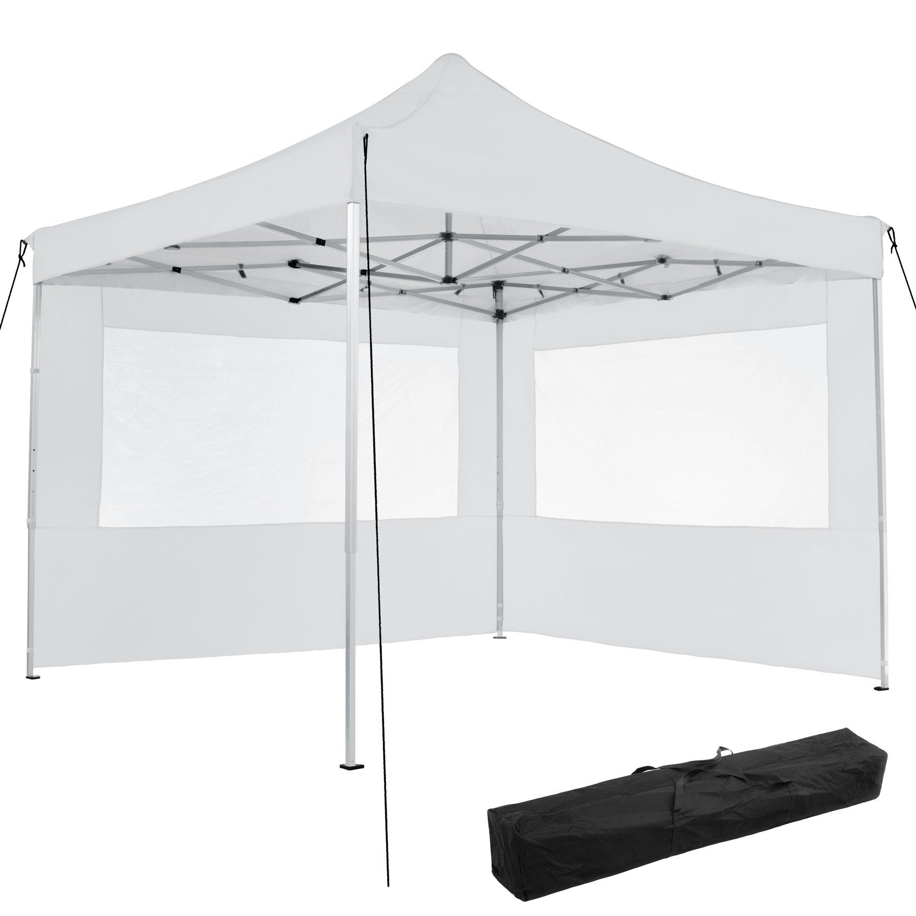 tectake Pavillon »Faltbarer Garten Pavillon 3x3m mit 2 Seitenteilen