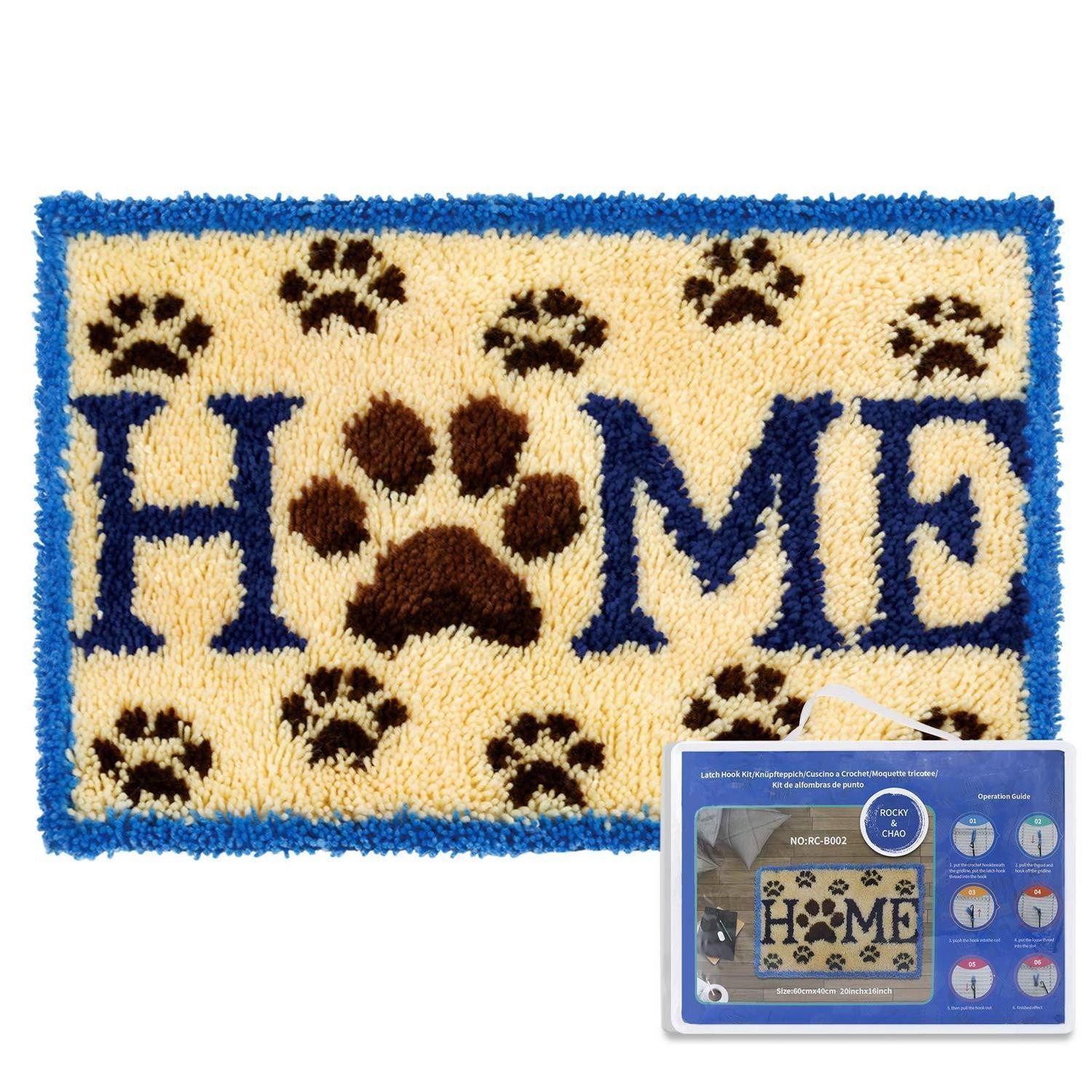 LuxusKollektion Kreativset Knüpfteppich HOME 60x40cm