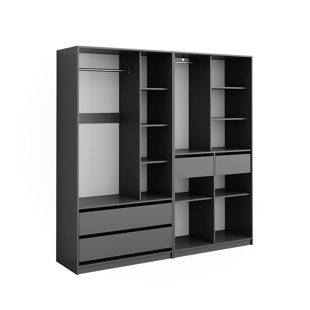 Vicco Kleiderschrank Elmo, Anthrazit, 100 x günstig online kaufen