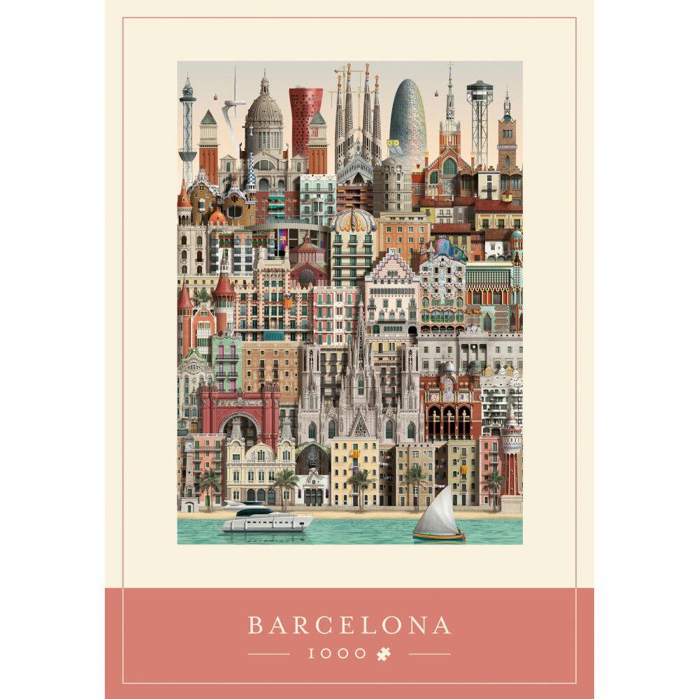 Martin Schwartz Puzzle Barcelona 50 x 70 cm, 1000 Puzzleteile günstig online kaufen