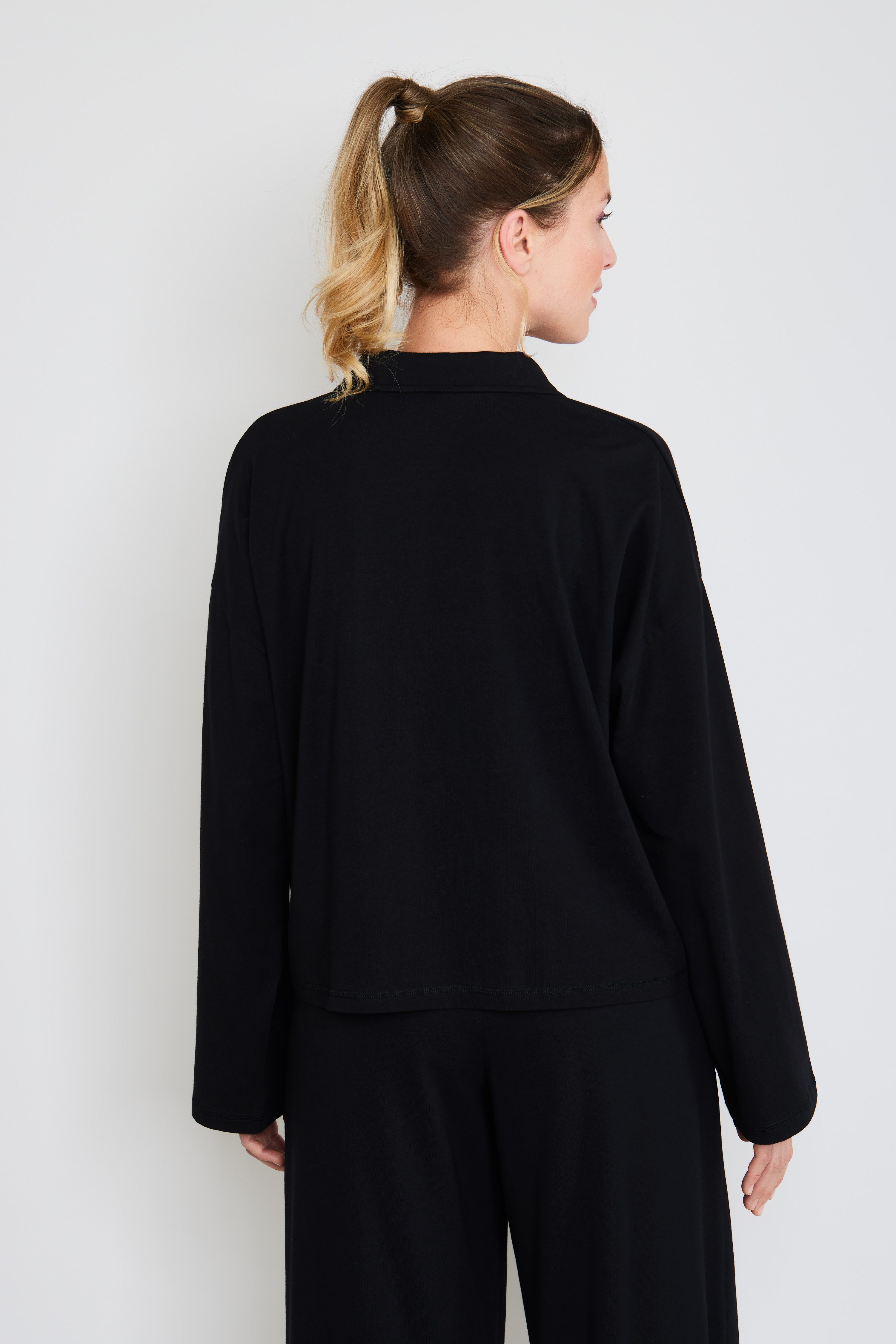 Joop Jeans Pyjamaoberteil After Dark (JOOP! Jeans) mit Knopfleiste, Langarm, Regular Fit, aus Jersey