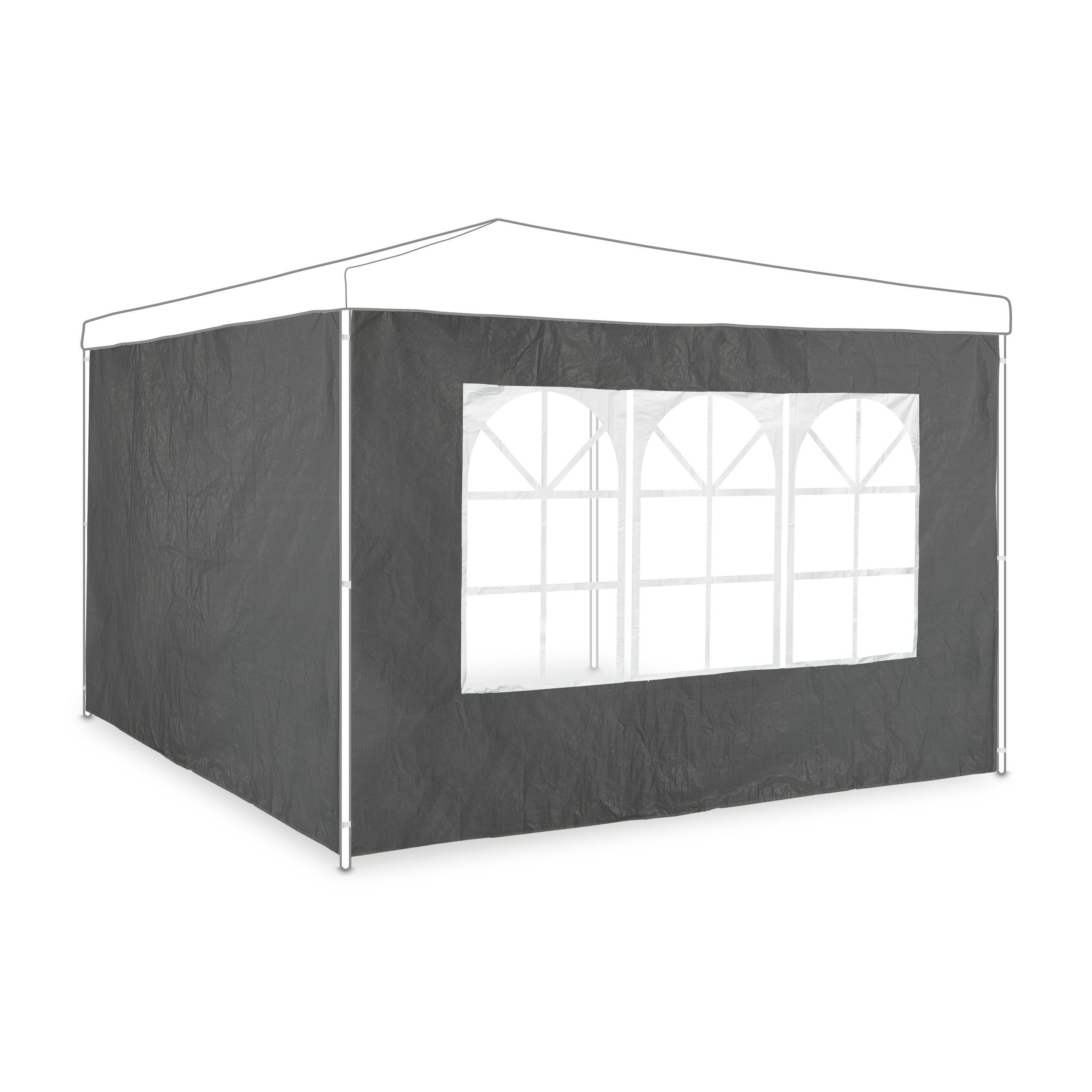 relaxdays Pavillon Seitenwand 2er Set grau günstig online kaufen