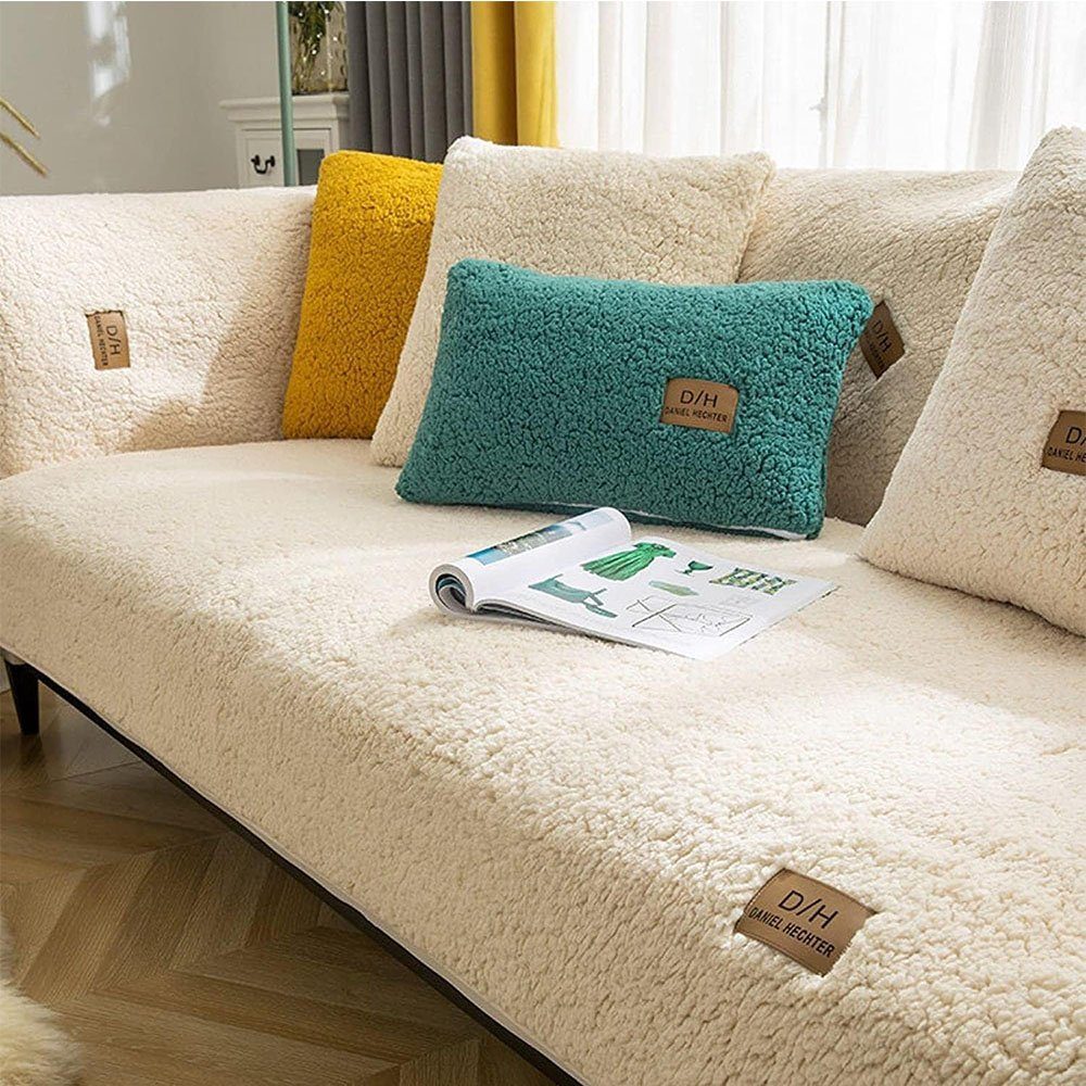 NUODWELL Sofahusse Sofa Abdeckung Kissen Winter günstig online kaufen
