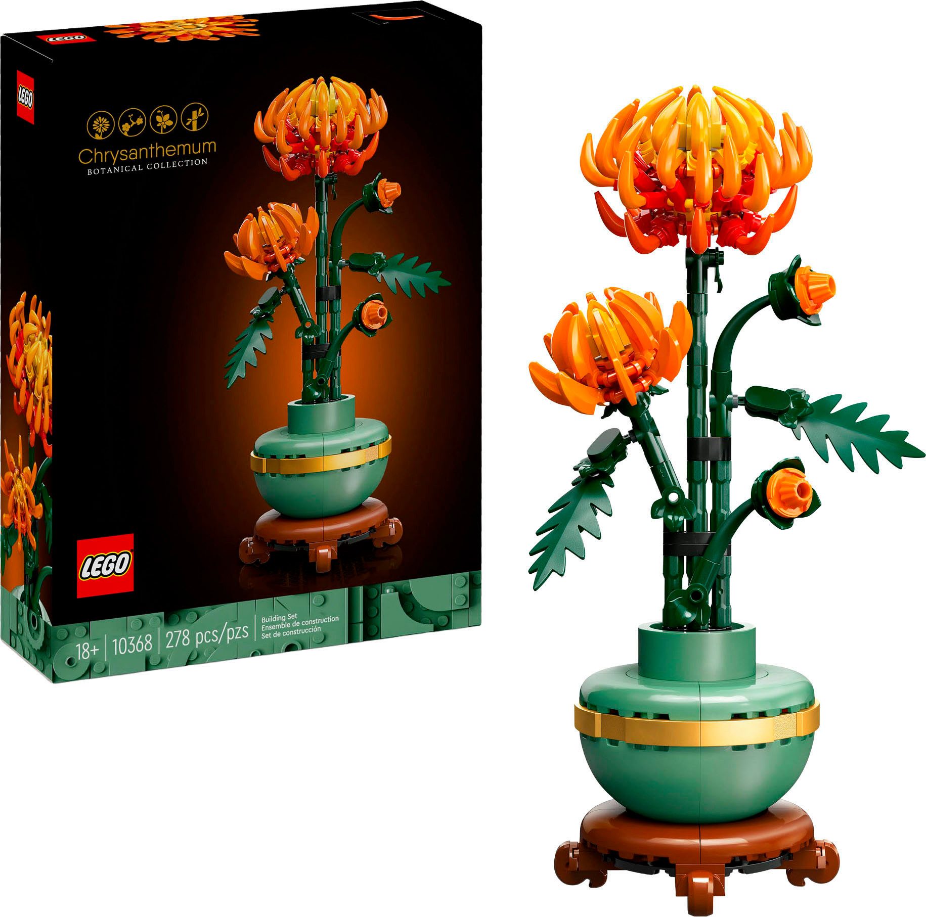 LEGO® Chrysantheme (10368), LEGO Botanicals Konstruktionsspielsteine, (278 St), Made in Europe
