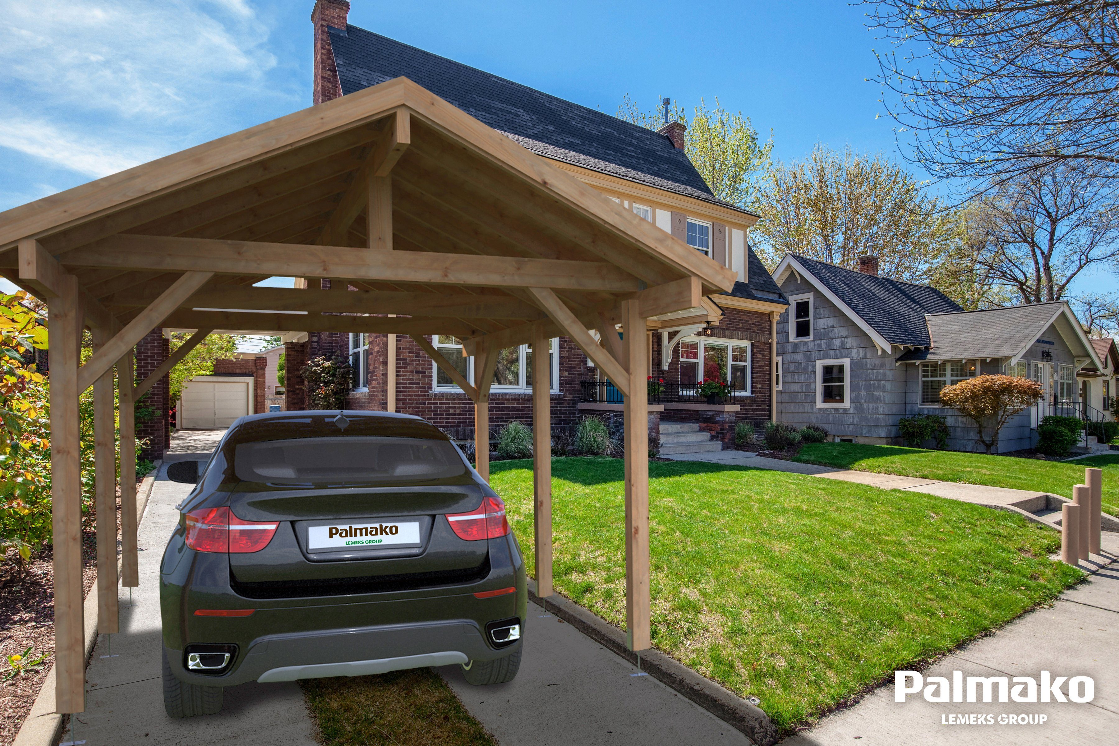 Palmako Einzelcarport Robert, BxT: 359x510 cm