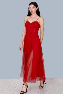 Modabout Abendkleid Langes Maxikleid Sommerkleid Schulterfrei für Damen - NELB0232D0903KRZ (1-tlg)