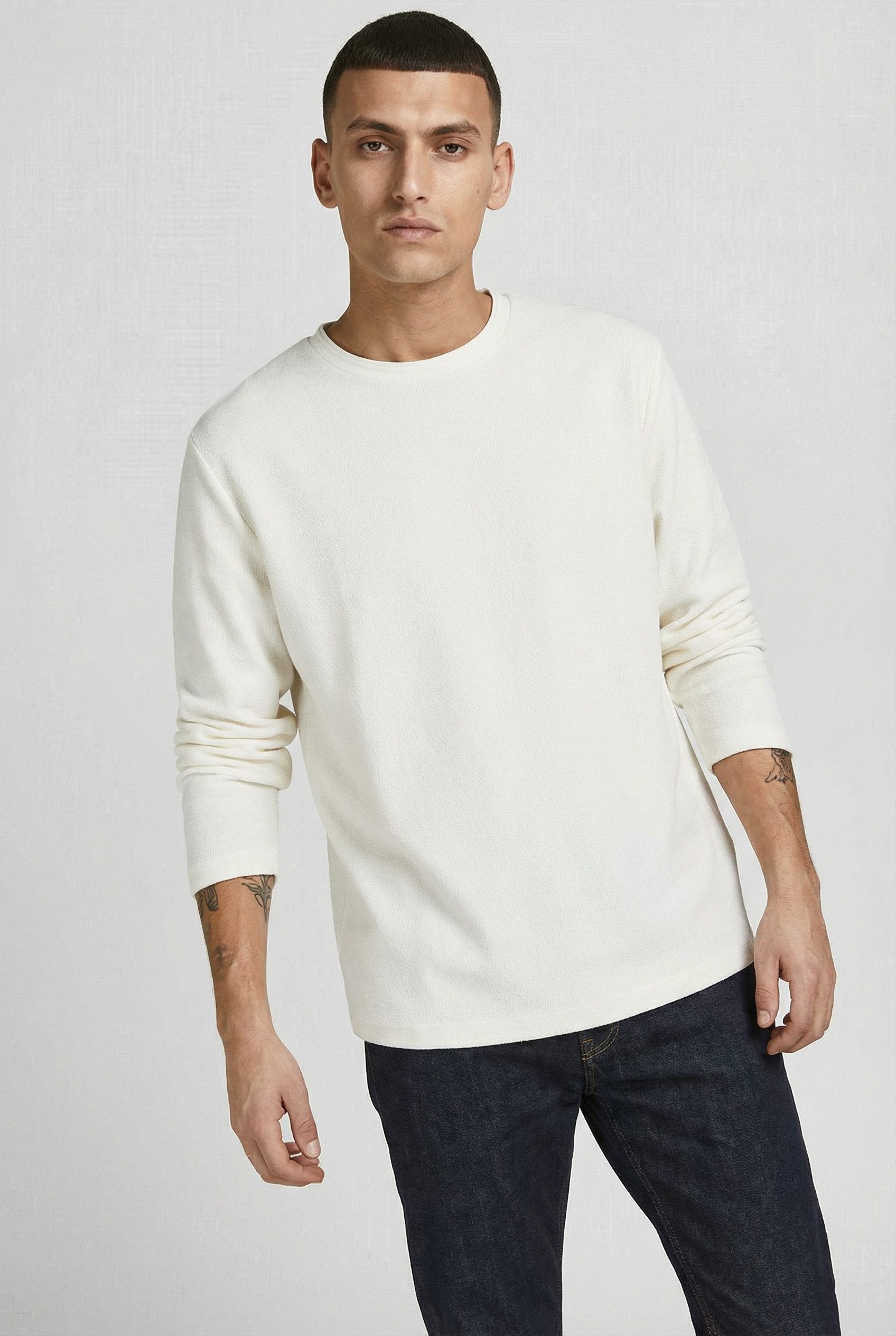 Jack & Jones Langarmshirt JPRBLUDEREK LS STRUCTURE TEE günstig online kaufen