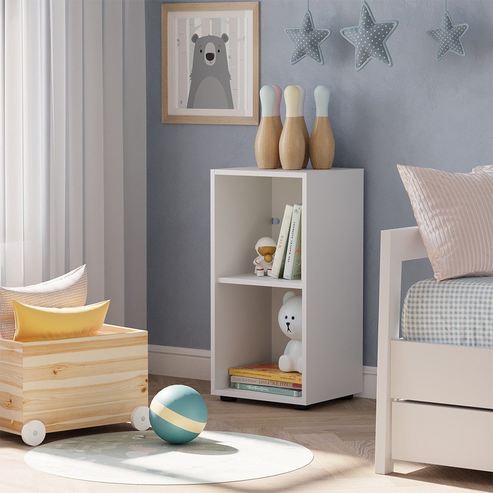 Vicco Bücherregal Estell, Weiß, 36.2 x 72.9 cm 2 Fächer günstig online kaufen