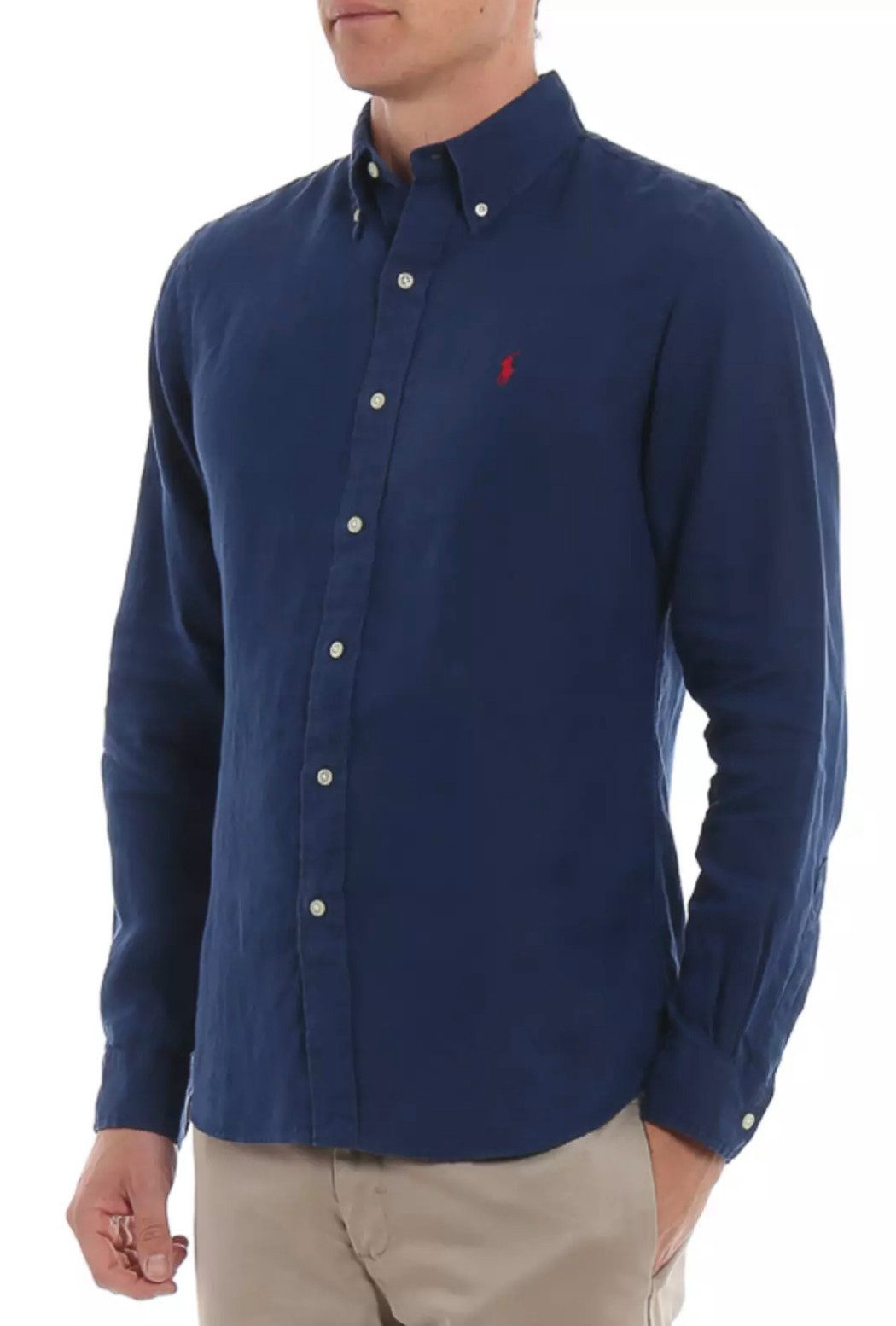 Polo Ralph Lauren Leinenhemd Slim Fit Schlanke Silhouette, ideal für einen modernen, stilvollen Look