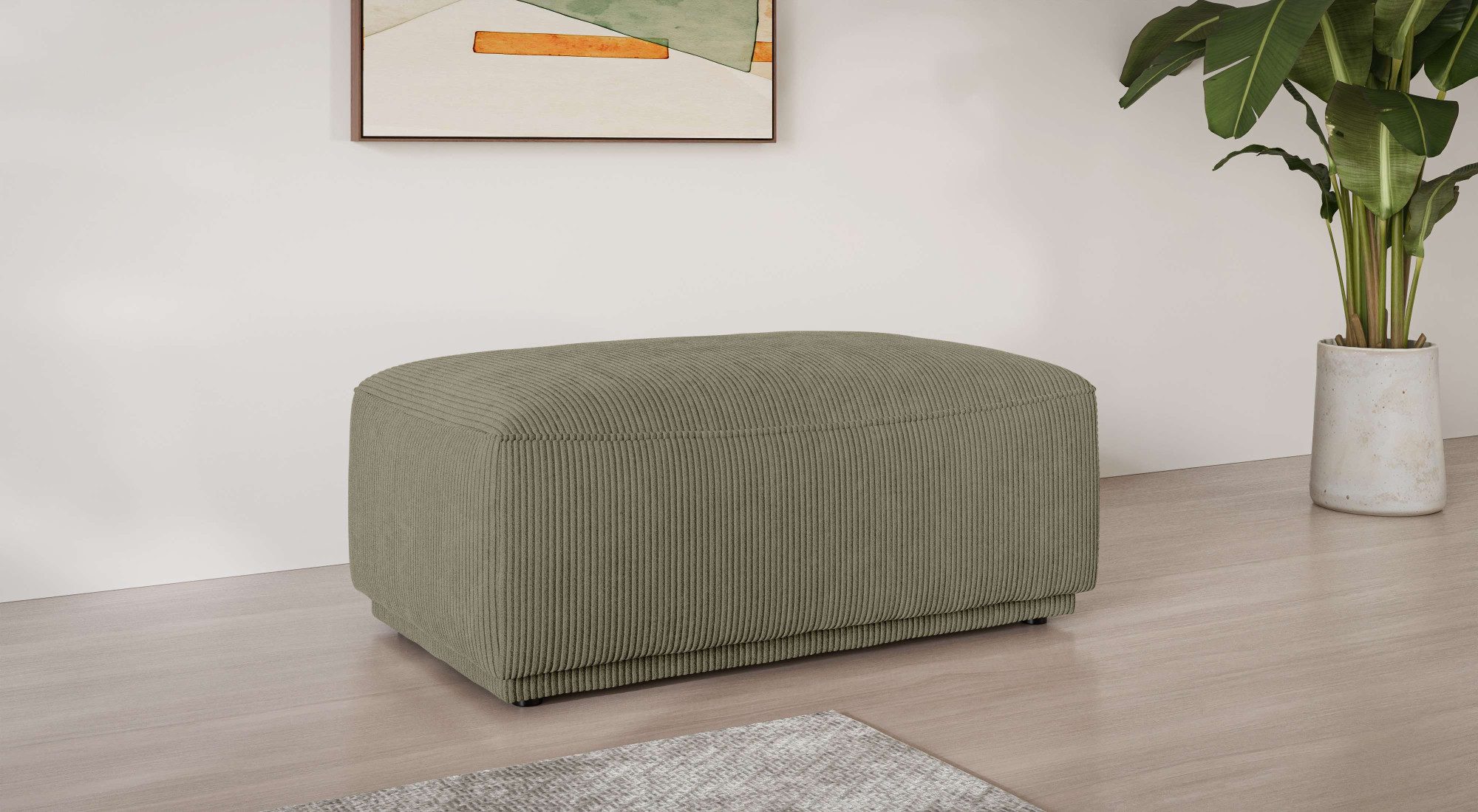 s.Oliver Polsterhocker EMMERIK Sitzhocker mit Wellenfederung, Maße B/T/H: 124,5/70,5/48 cm, hoher Sitzkomfort, gemütlich und modern, passend zur Serie Emmerik