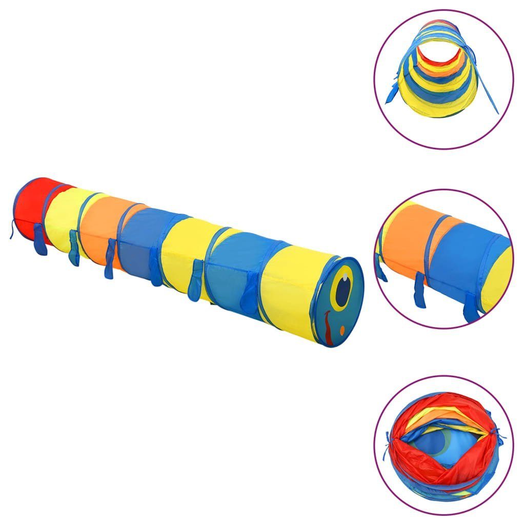 vidaXL Spielzelt Spieltunnel für Kinder Tunnelzelt Mehrfarbig Polyester cm 245