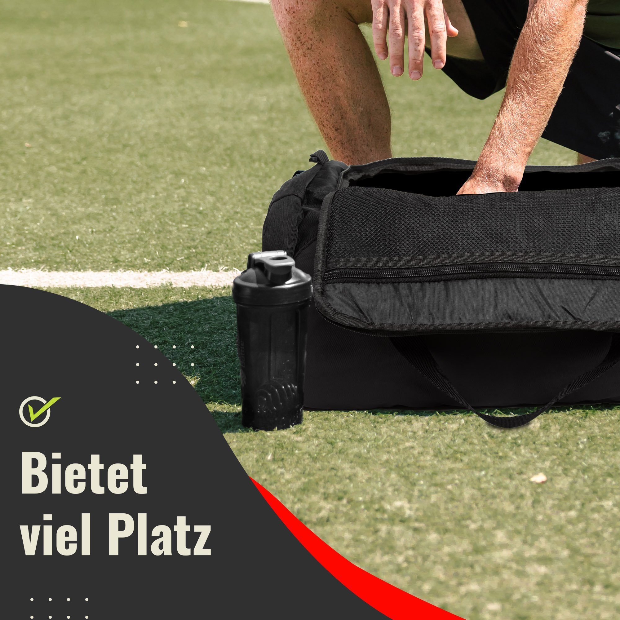 Sporttasche Gym-Bag Reisetasche achilles Trainingstasche, mit Schuhfach, (1) Fitness-Tasche,