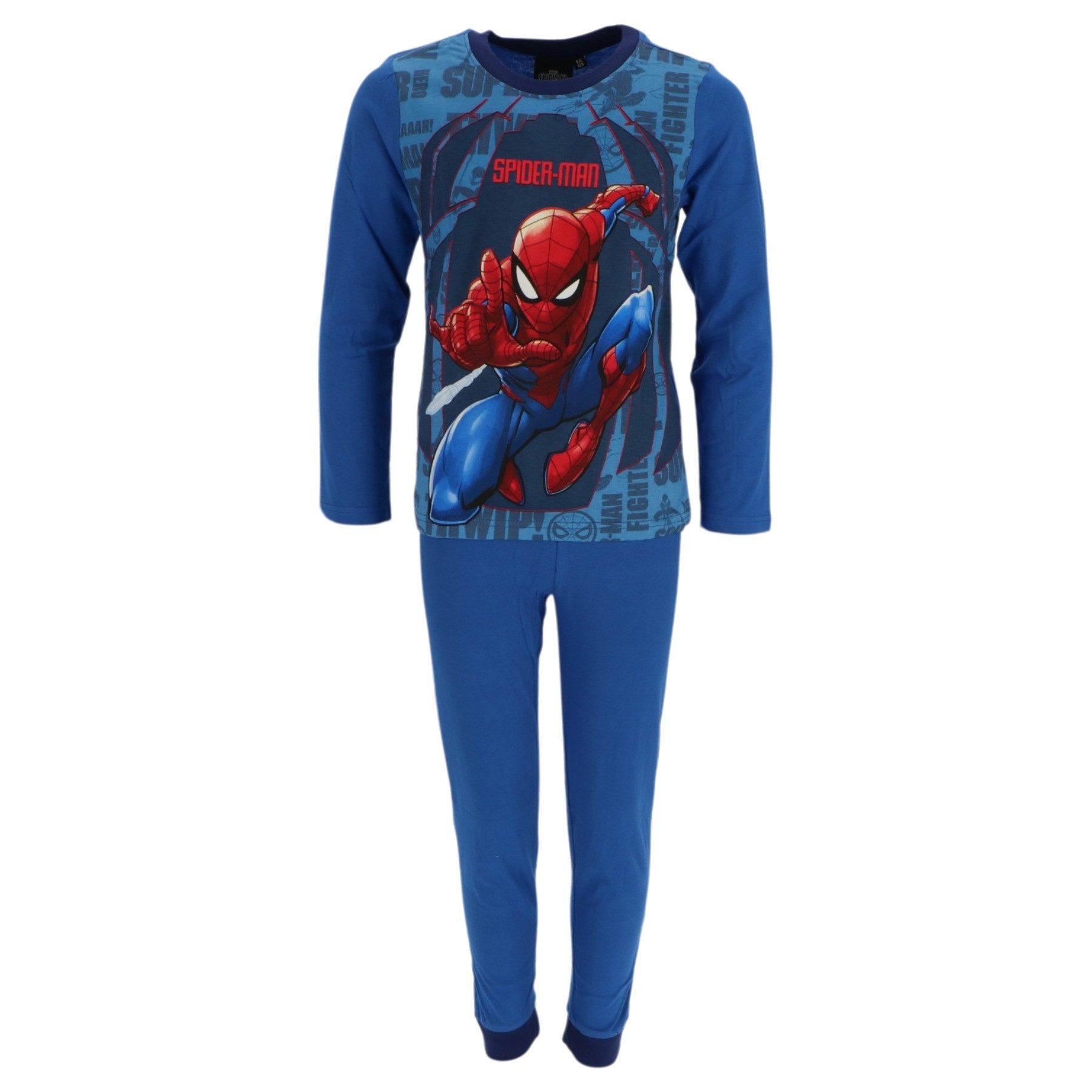 Spiderman Pyjama Kinder Pyjama Schlafanzug Langarm Zweiteiler aus Baumwolle (2 tlg)