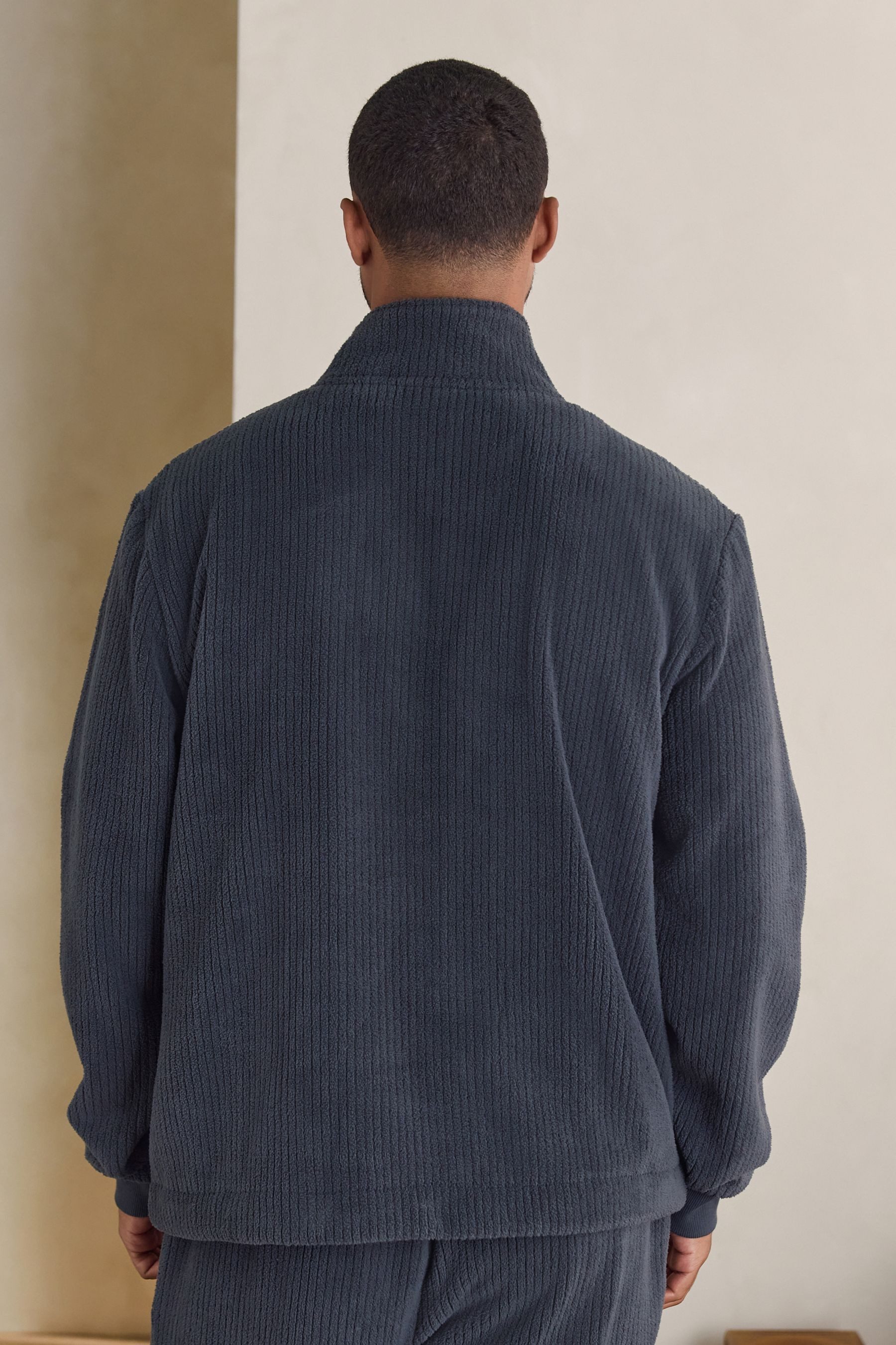 Next Kapuzenfleecejacke Geripptes, strukturiertes Hoodie mit Borg-Fleece (1 günstig online kaufen