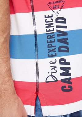 CAMP DAVID Poloshirt mit Kontrastnähten an den Schultern