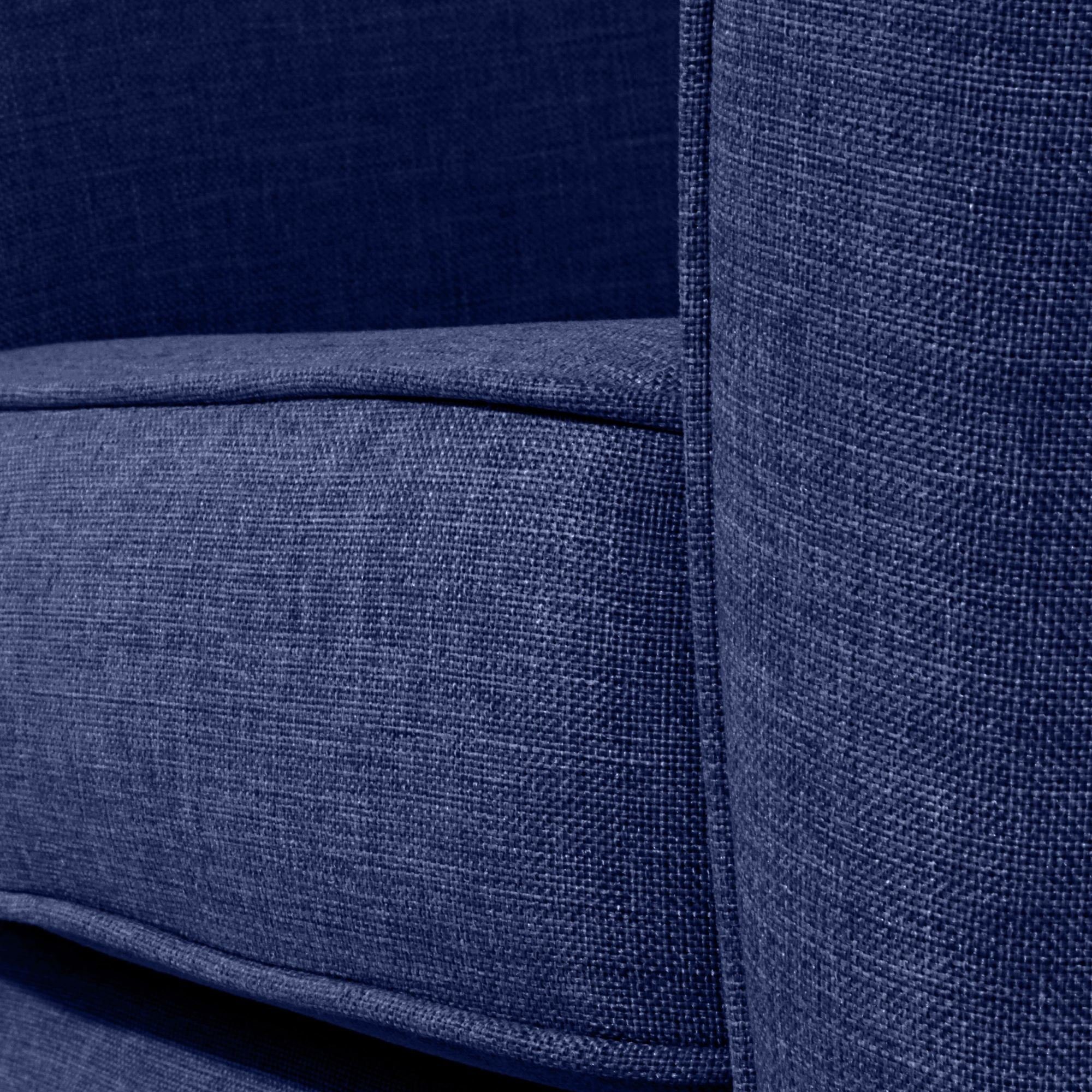 Kostenlosem Karine (Leinenoptik) Buche Versand, verarbeitet,bequemer dunkelblau 58 Sitz 1-St), Bezug Sessel hochwertig natur Flachgewebe inkl. Kessel (Sparpreis / aufm Sessel