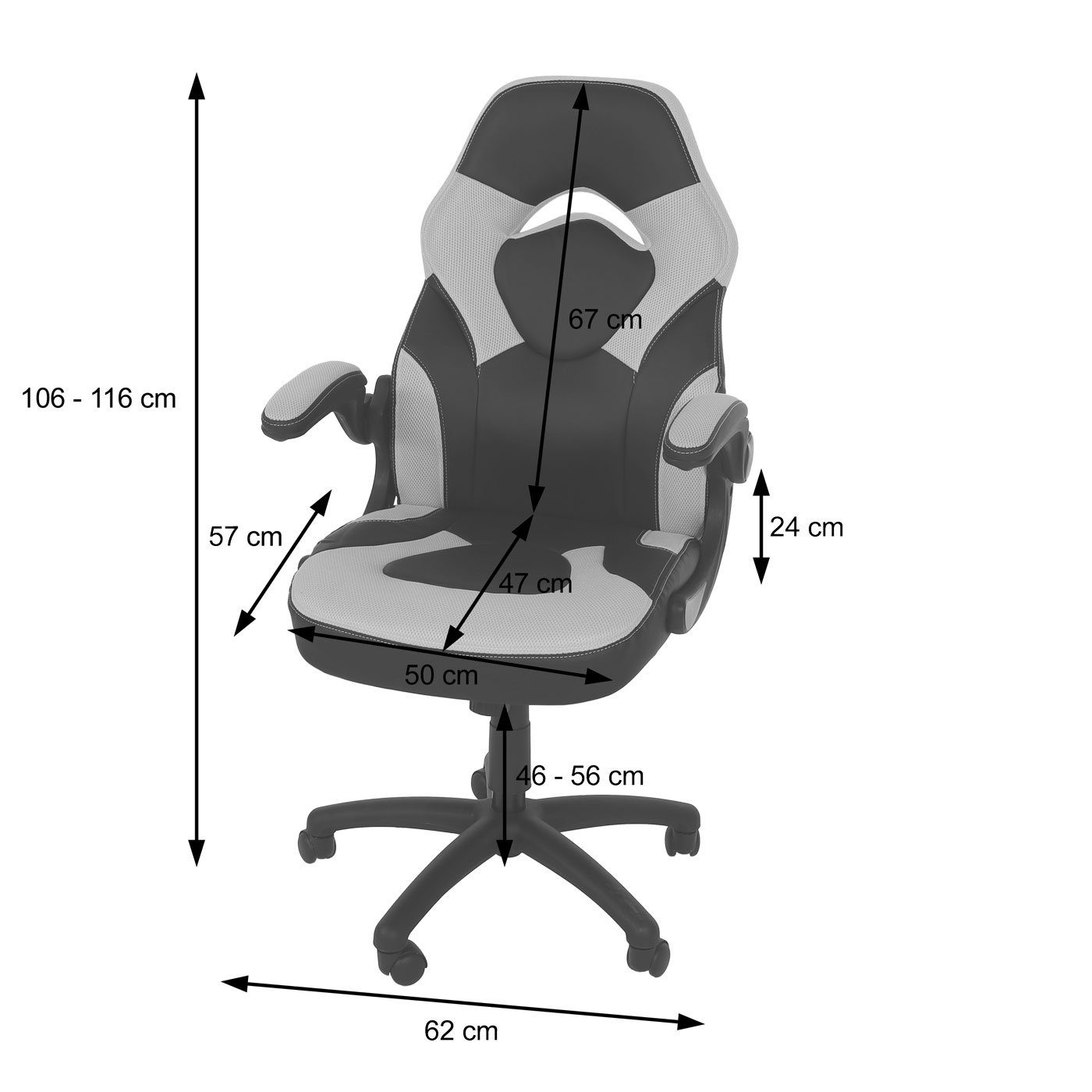 MCW Bürostuhl schwarz-grün kg 120 Belastbarkeit: drehbar, 360° Um Maximale MCW-K13