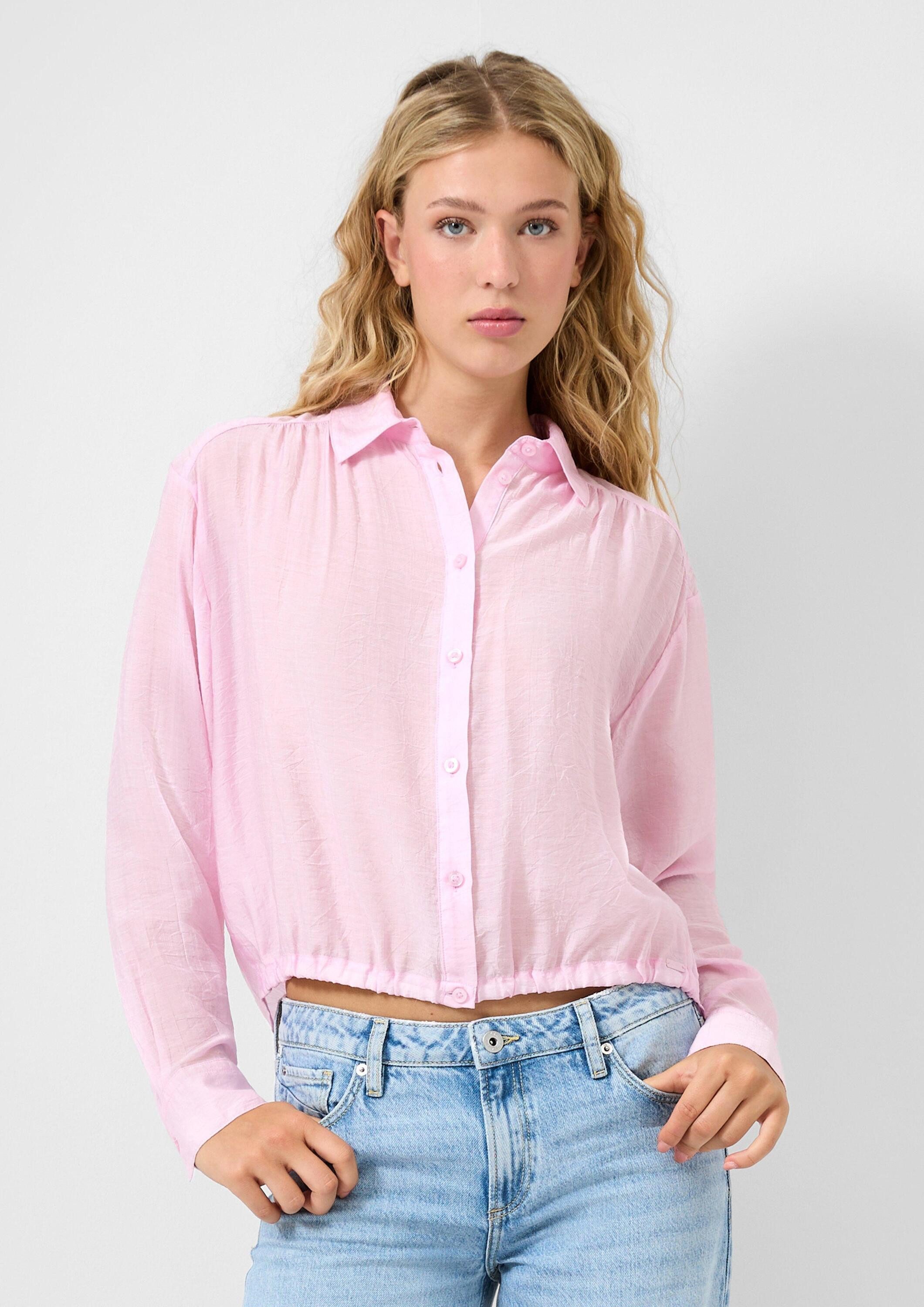 QS Langarmbluse Bluse Leicht transparente Bluse günstig online kaufen