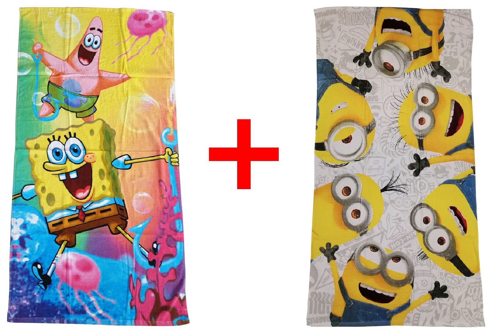 Jerry Fabrics Handtücher SpongeBob Schwammkopf Minions Handtuch 70x140cm 2e günstig online kaufen